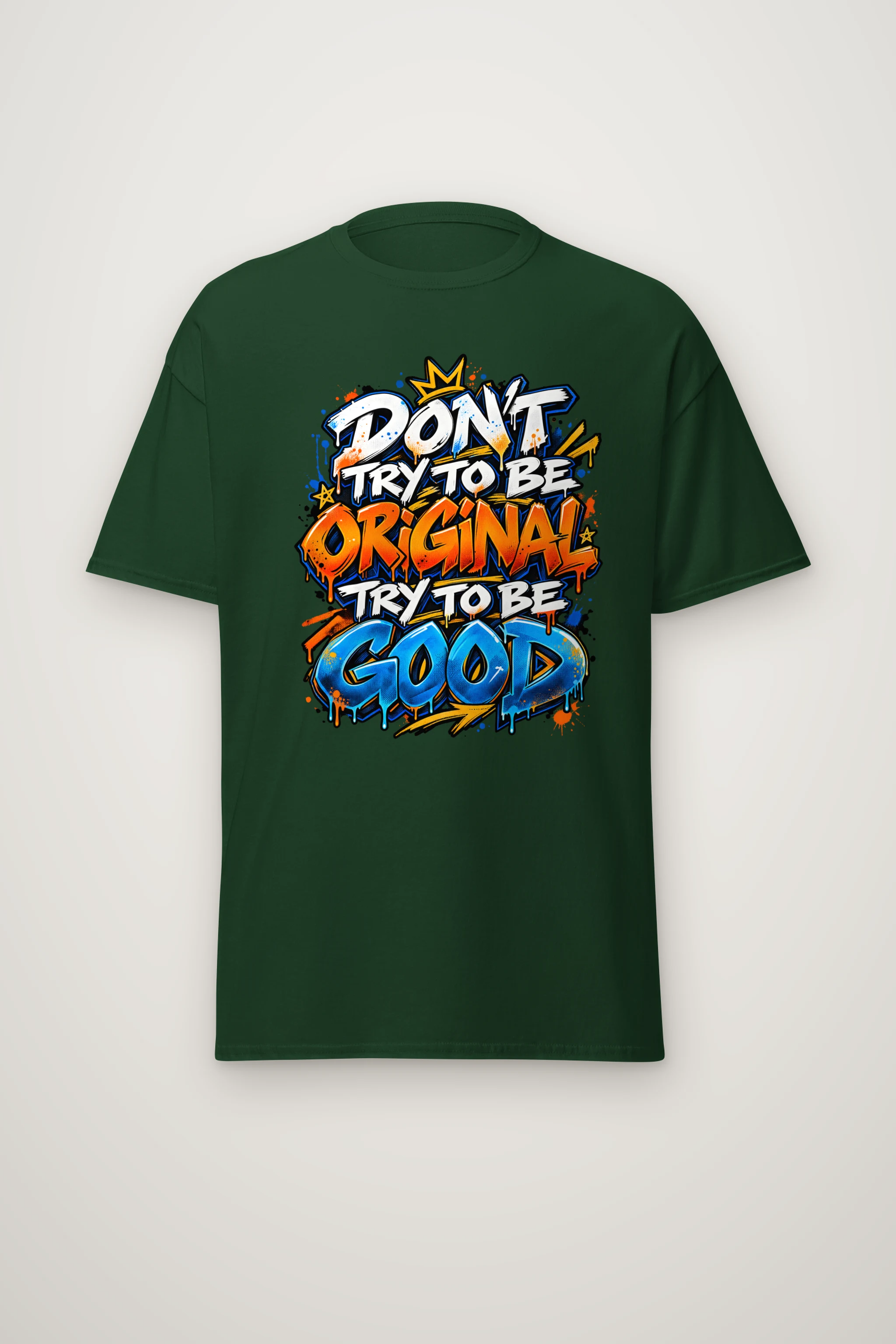 "Try To Be Good" Heavyweight Unisex Crewneck T-shirt