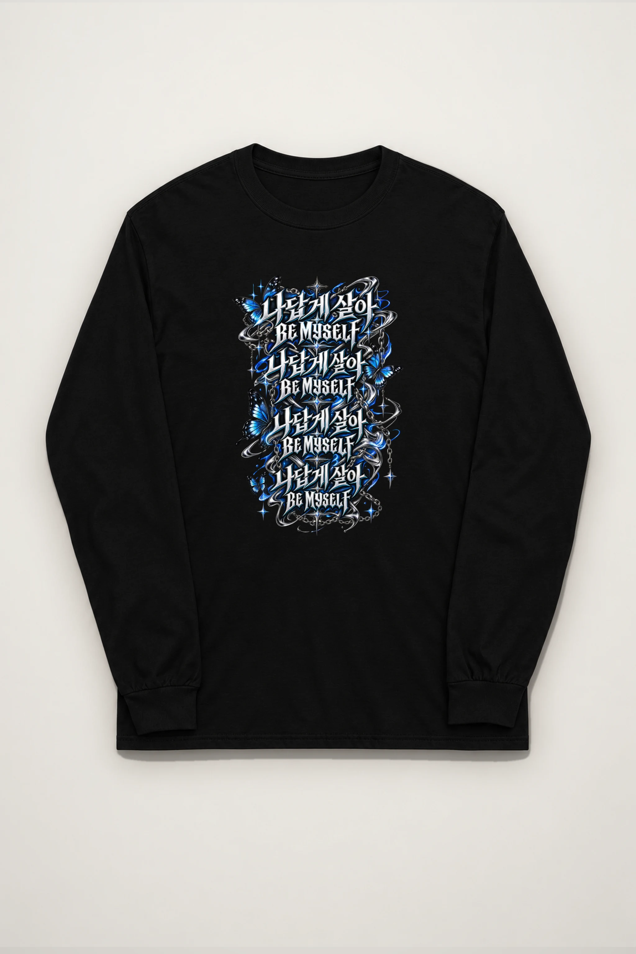 "Be Myself Metallic Layers" Unisex Longsleeve T-shirt