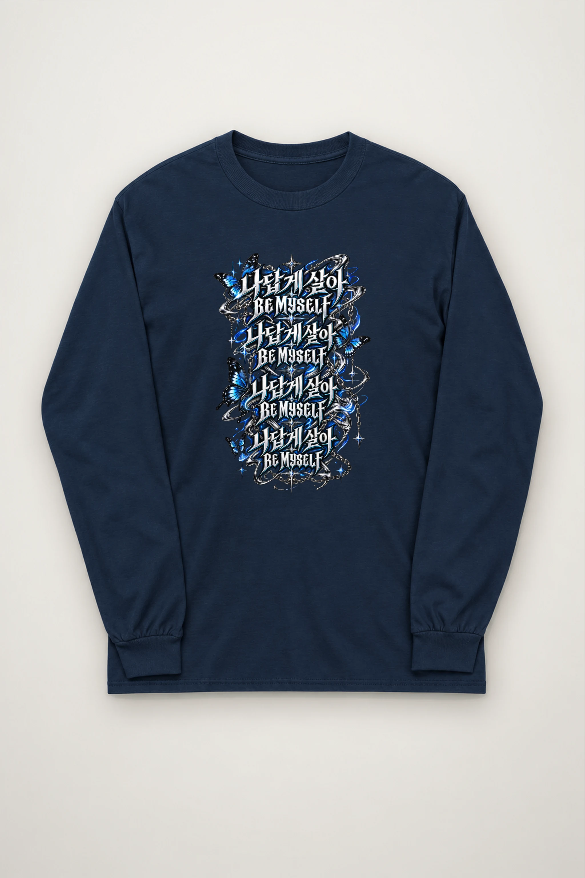 "Be Myself Metallic Layers" Unisex Longsleeve T-shirt
