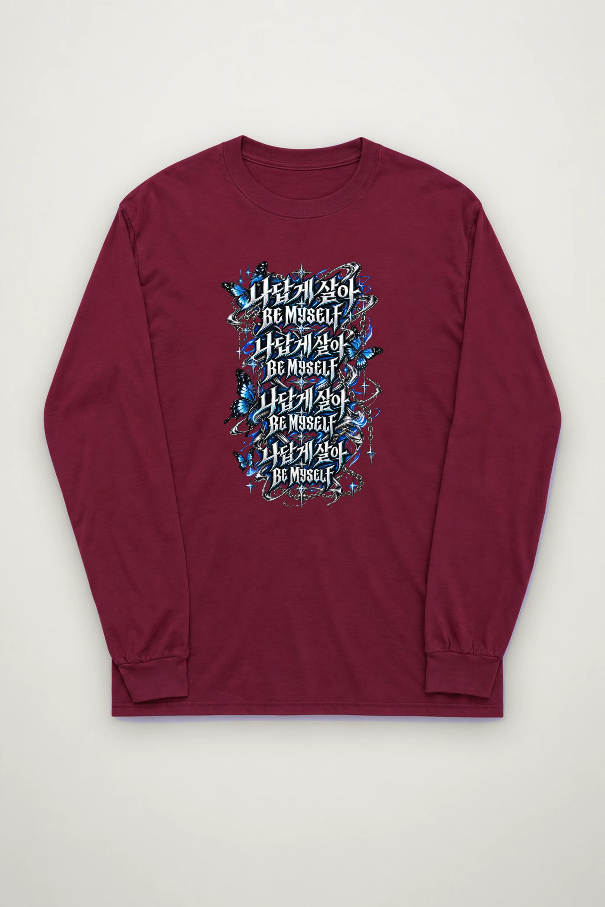 "Be Myself Metallic Layers" Unisex Longsleeve T-shirt