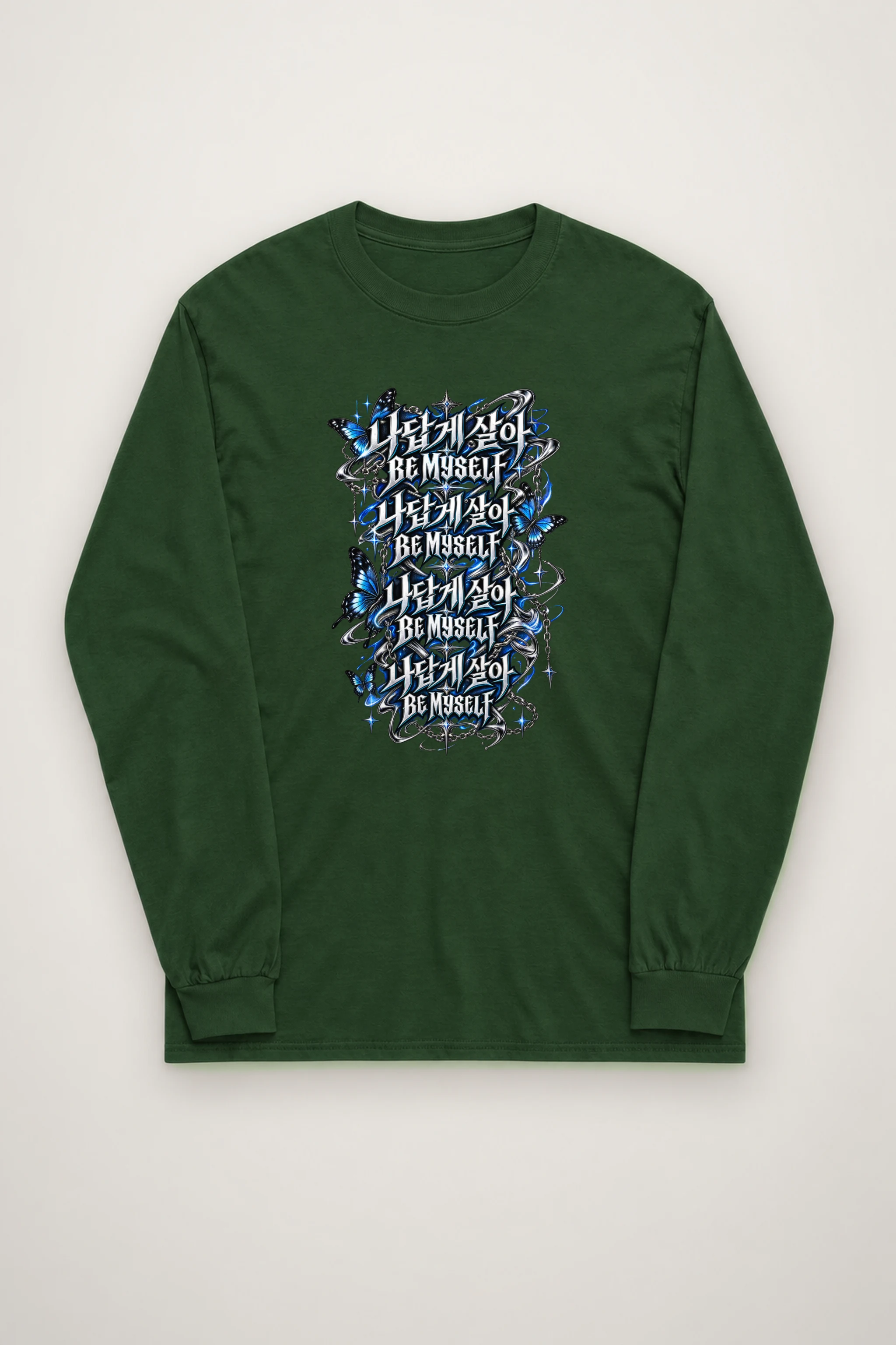 "Be Myself Metallic Layers" Unisex Longsleeve T-shirt