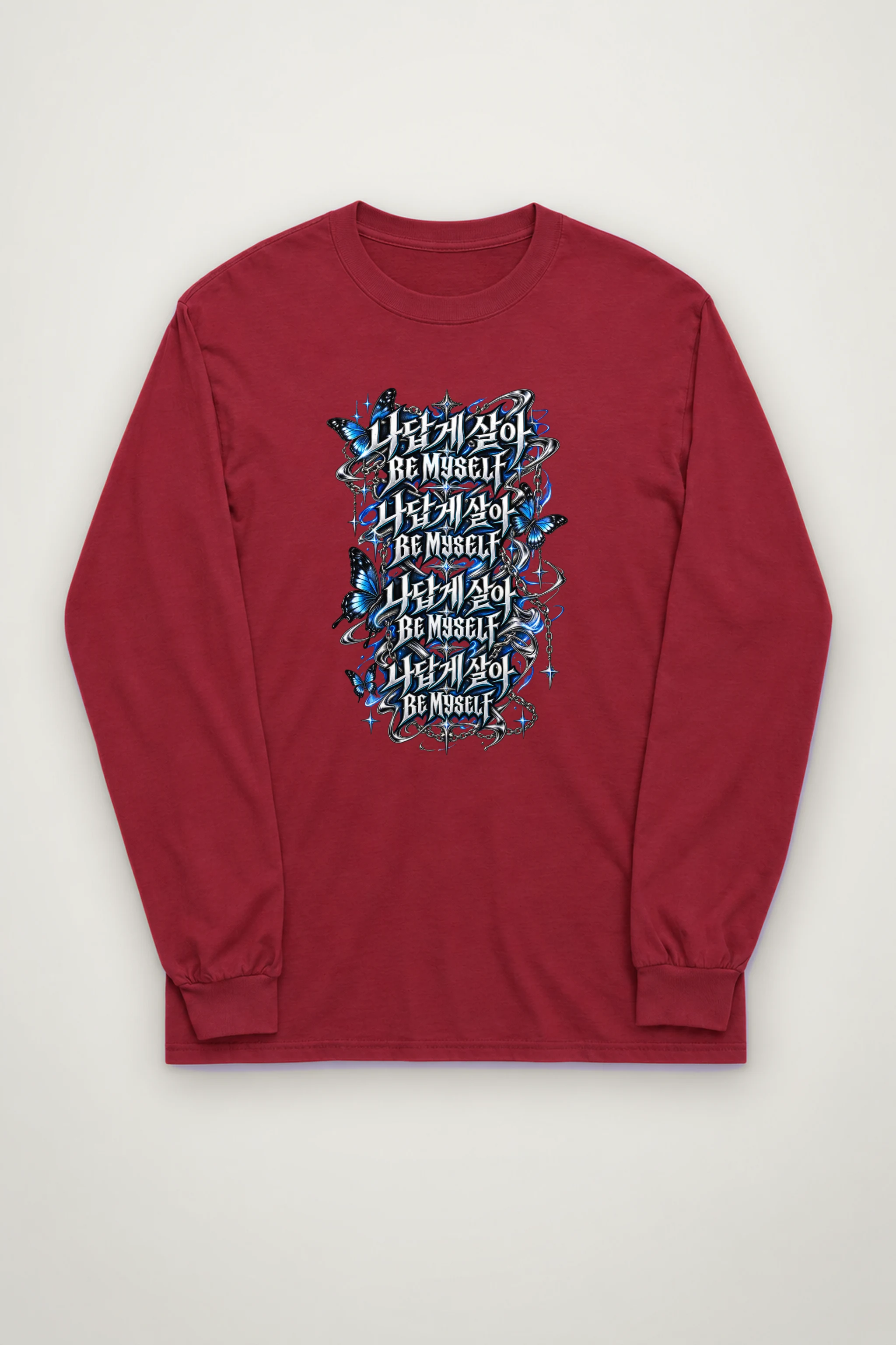 "Be Myself Metallic Layers" Unisex Longsleeve T-shirt