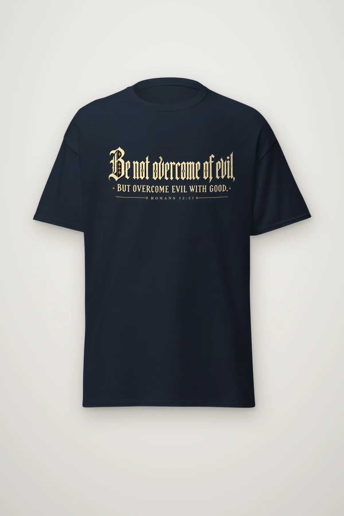 "Be Not Overcome of Evil" Heavyweight Unisex Crewneck T-shirt
