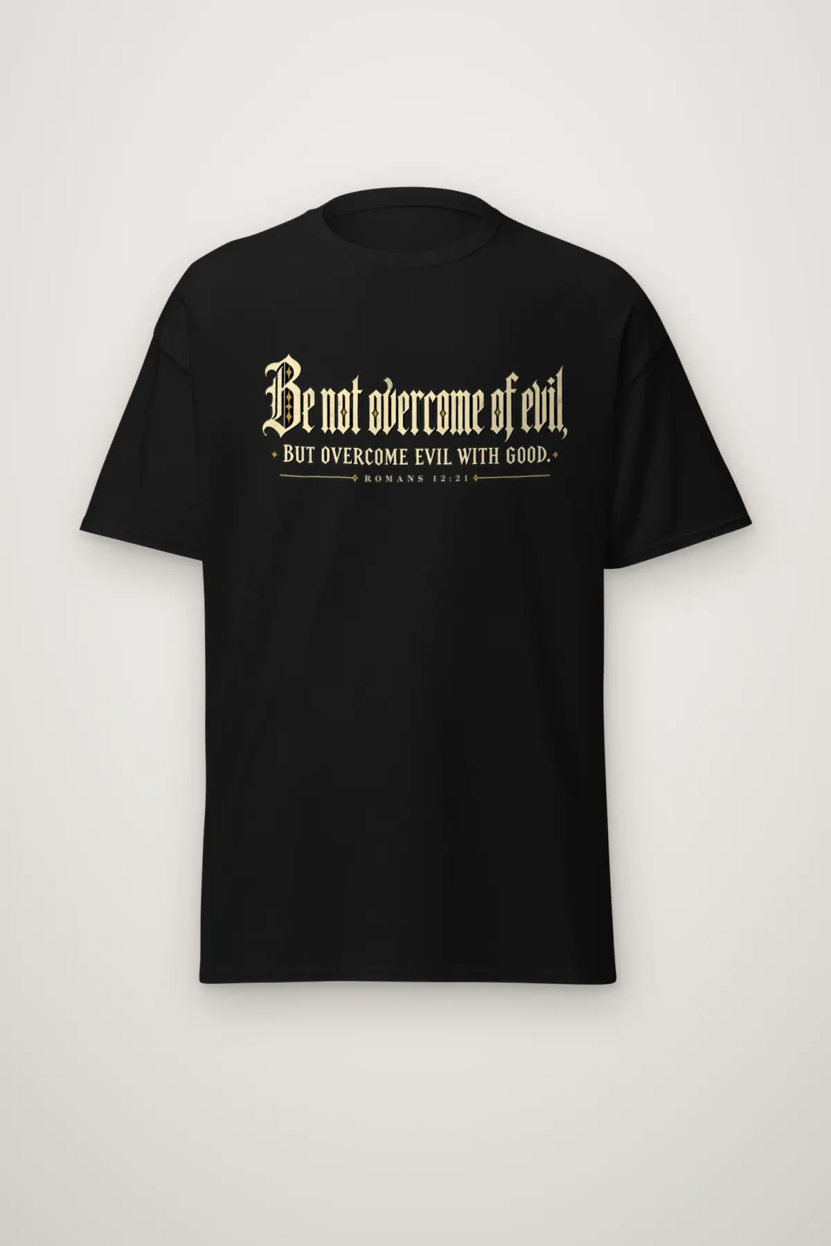 "Be Not Overcome of Evil" Heavyweight Unisex Crewneck T-shirt