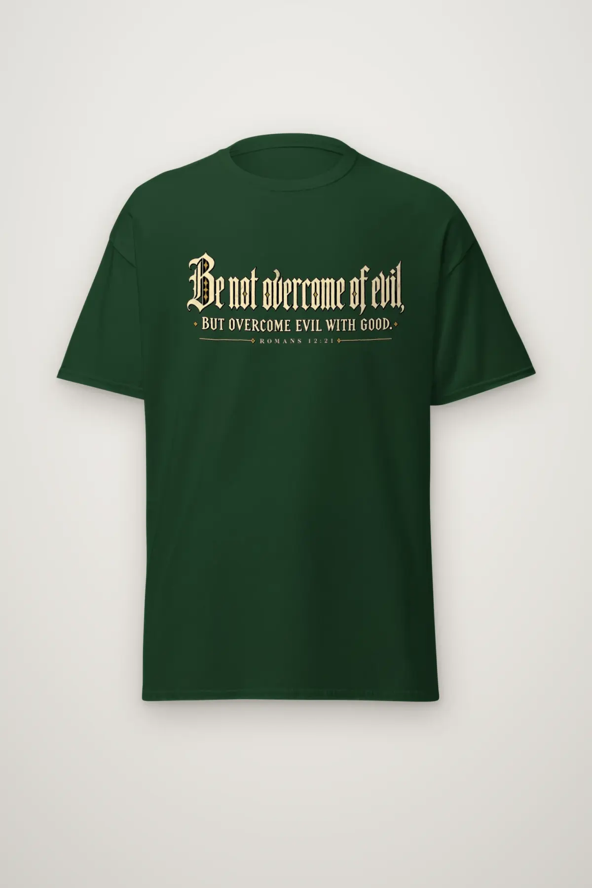 "Be Not Overcome of Evil" Heavyweight Unisex Crewneck T-shirt
