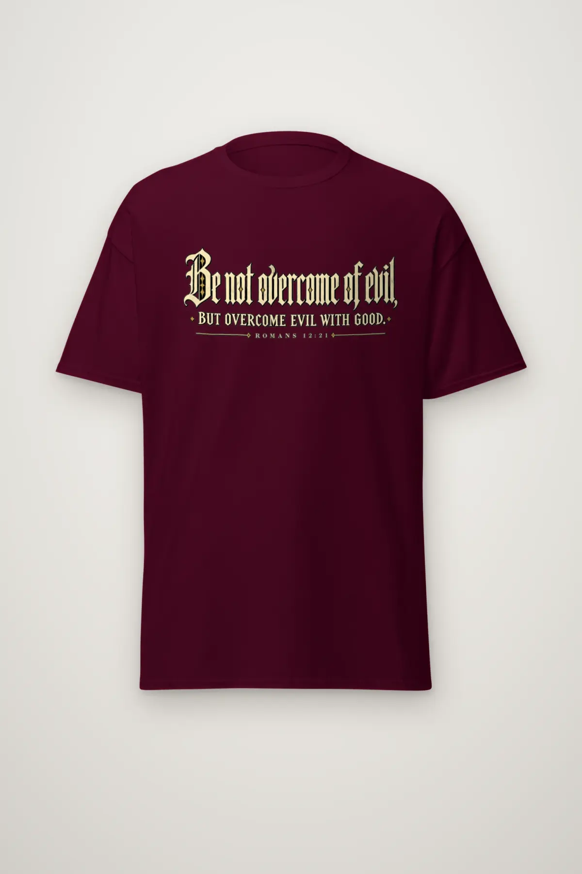 "Be Not Overcome of Evil" Heavyweight Unisex Crewneck T-shirt