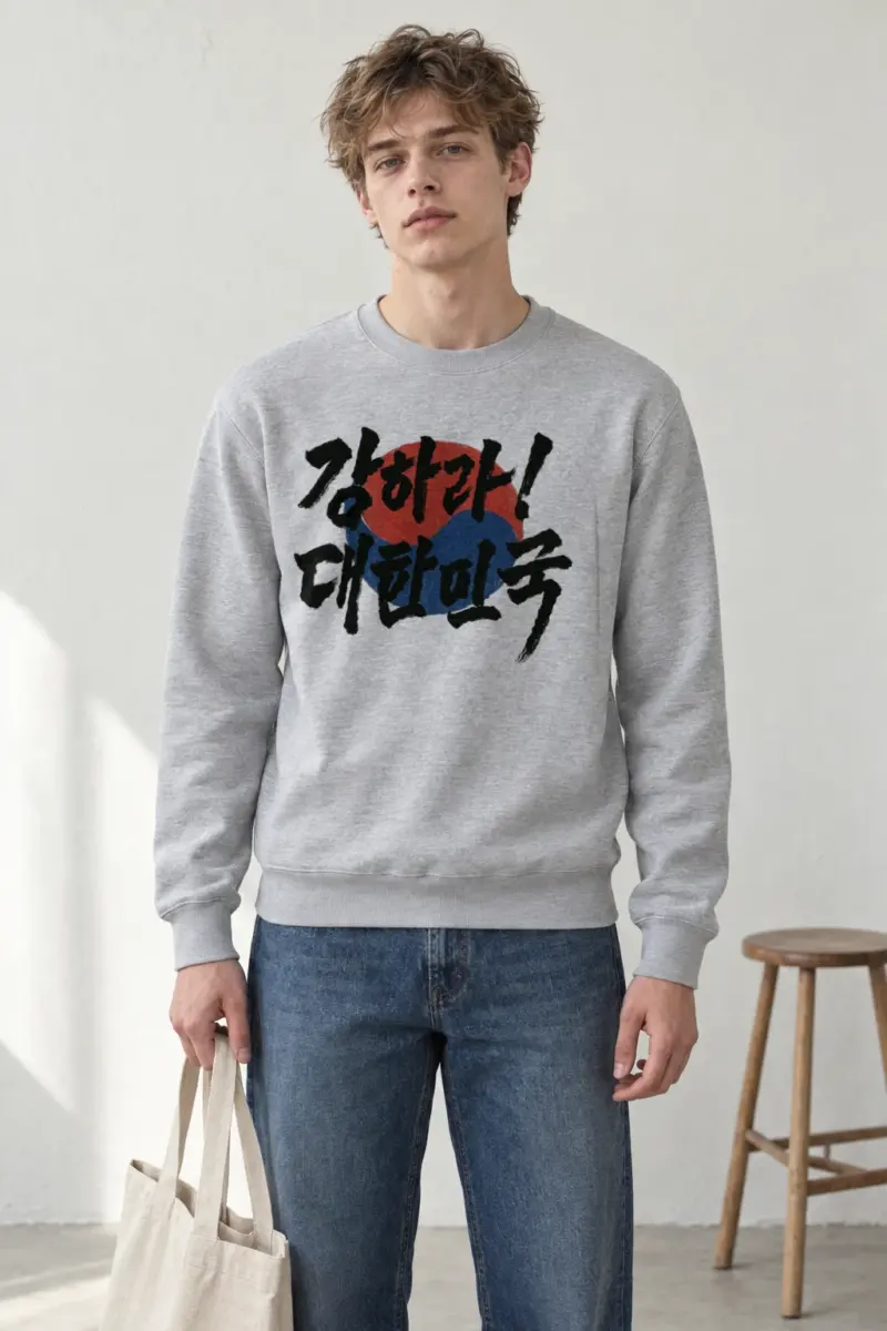 "Be Strong Korea" Heavy Blend Unisex Crewneck Sweatshirt
