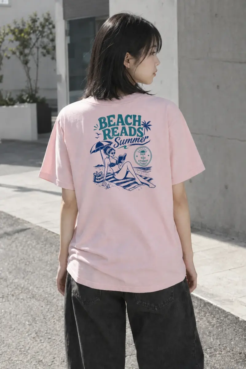"Beach Beads" Heavyweight Unisex Crewneck T-shirt | Gildan 5000