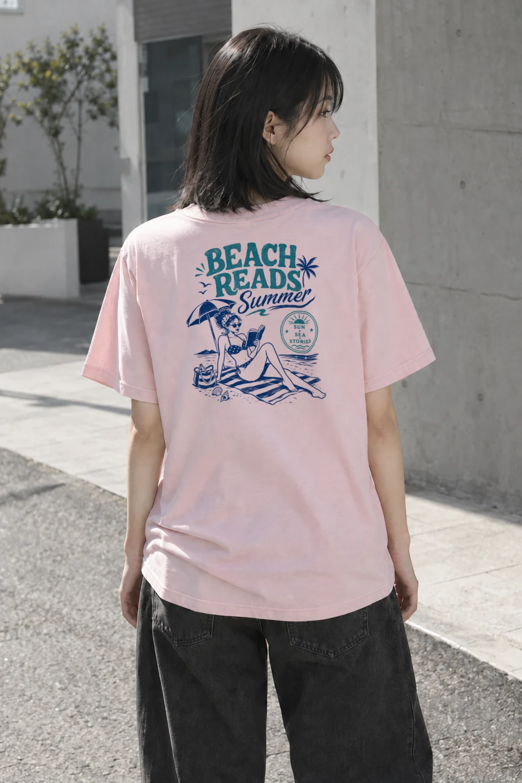 "Beach Beads" Heavyweight Unisex Crewneck T-shirt | Gildan 5000