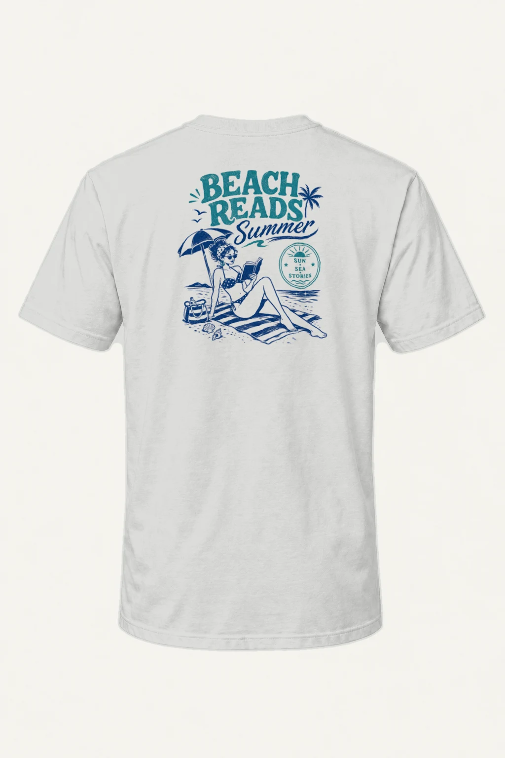 "Beach Beads" Heavyweight Unisex Crewneck T-shirt | Gildan 5000