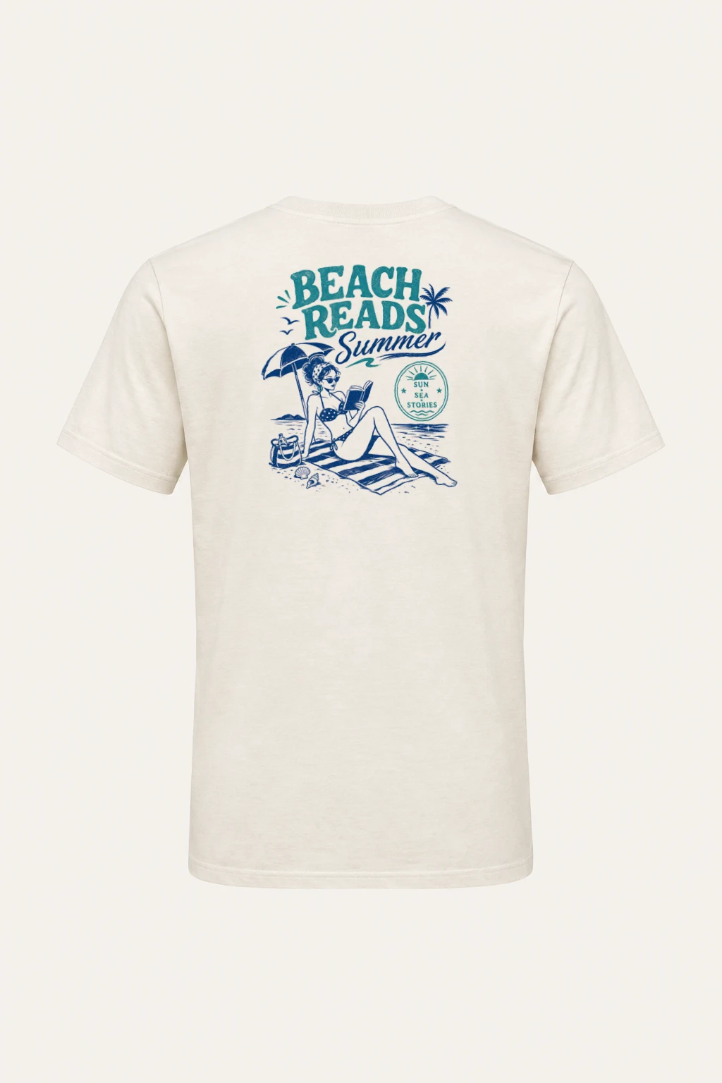 "Beach Beads" Heavyweight Unisex Crewneck T-shirt | Gildan 5000