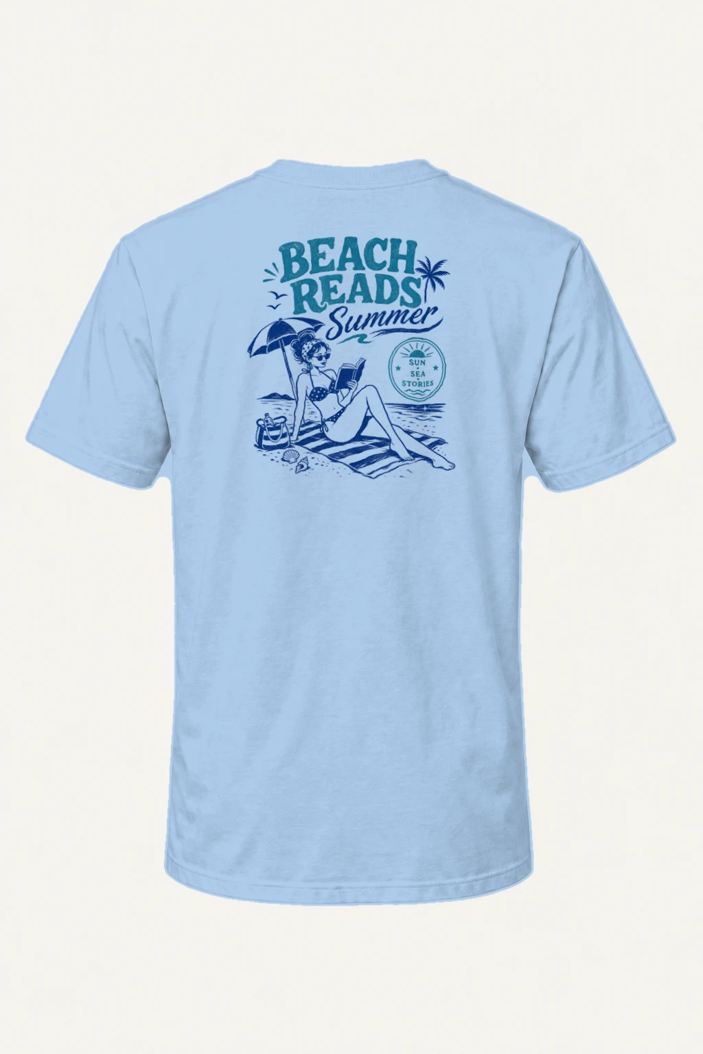 "Beach Beads" Heavyweight Unisex Crewneck T-shirt | Gildan 5000