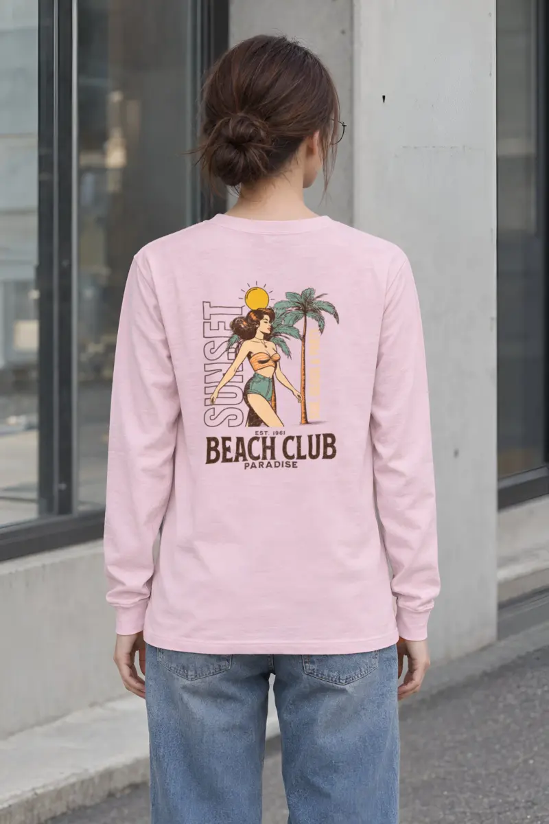 "Beach Club Paradise" Unisex Longsleeve T-shirt