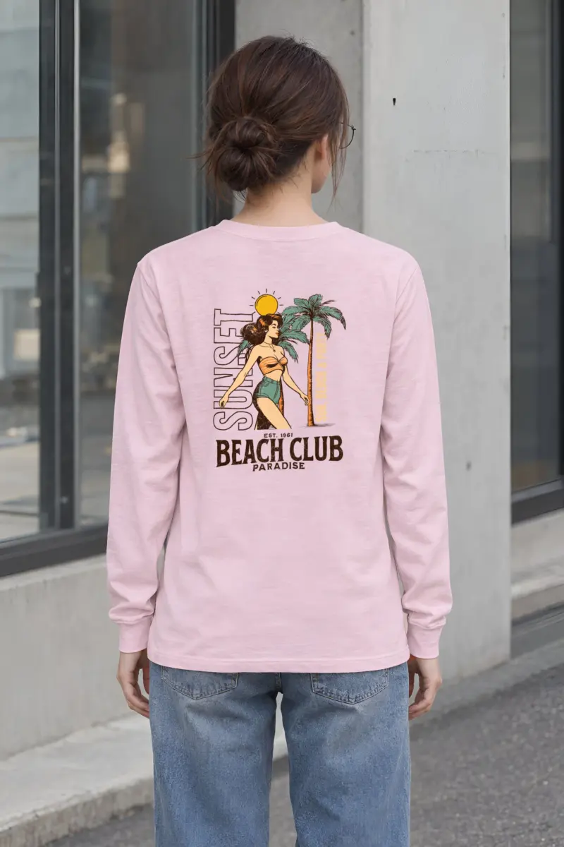 "Beach Club Paradise" Unisex Longsleeve T-shirt
