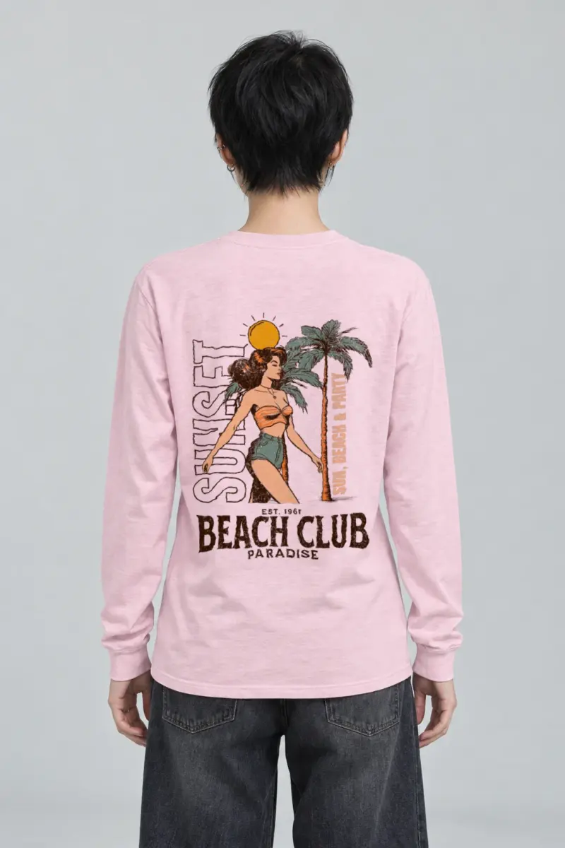 "Beach Club Paradise" Unisex Longsleeve T-shirt