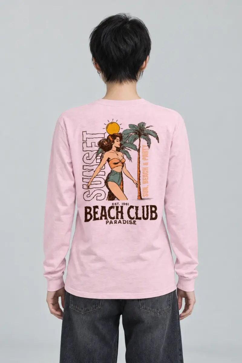 "Beach Club Paradise" Unisex Longsleeve T-shirt | Gildan 2400