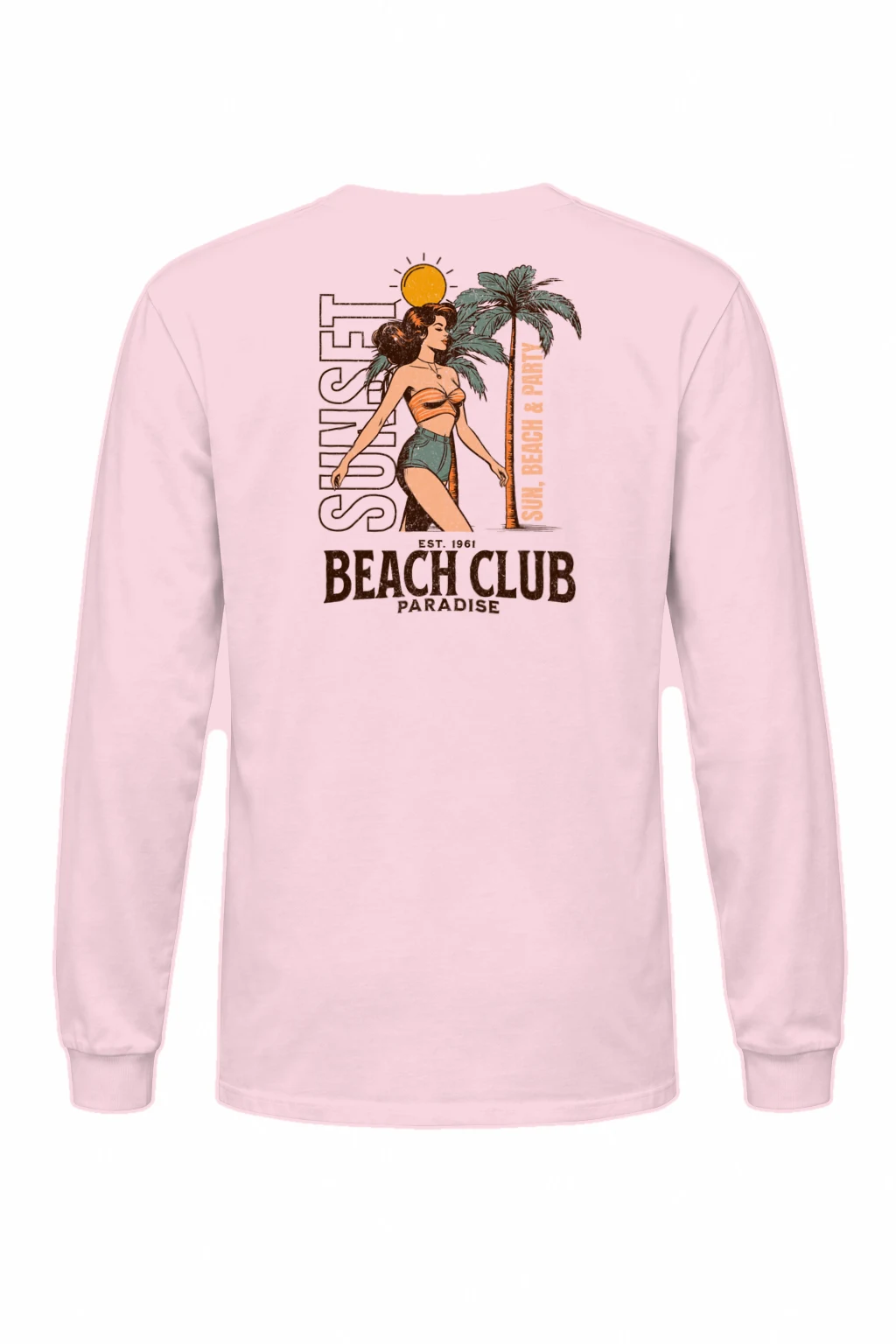 "Beach Club Paradise" Unisex Longsleeve T-shirt | Gildan 2400