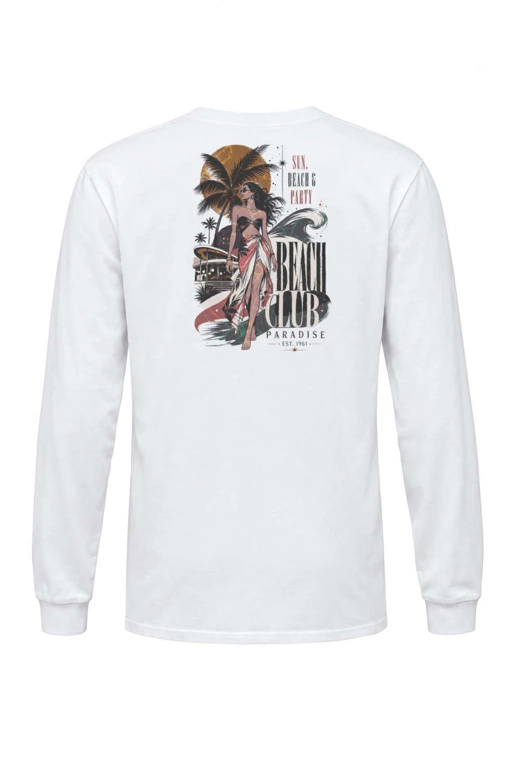"Beach Club Paradise" Unisex Longsleeve T-shirt | Gildan 2400