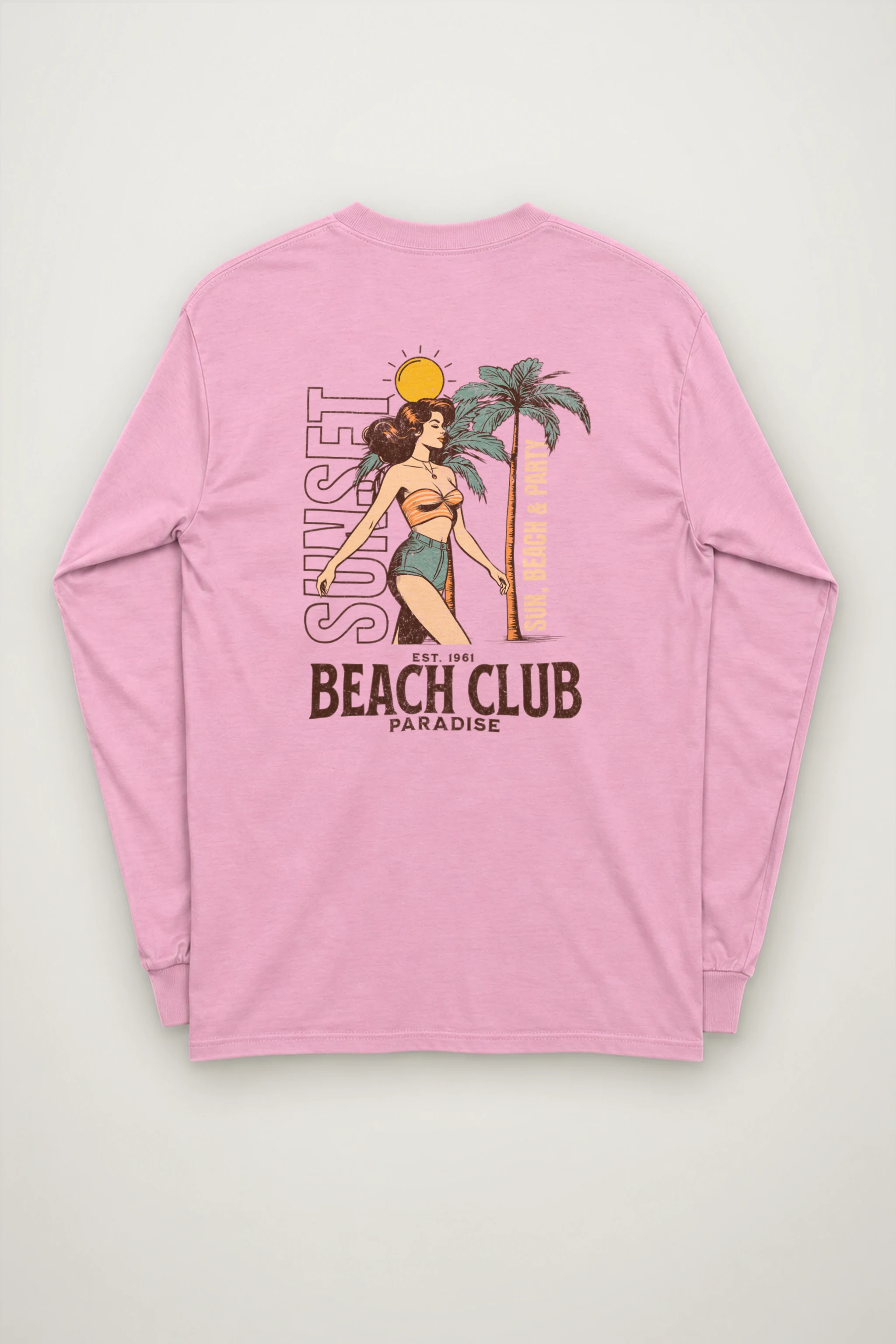 "Beach Club Paradise" Unisex Longsleeve T-shirt