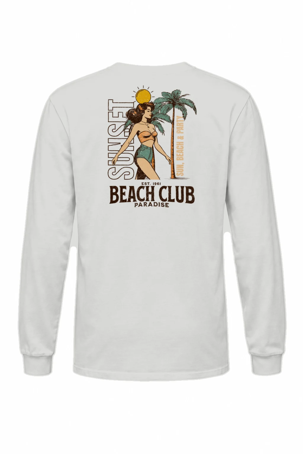 "Beach Club Paradise" Unisex Longsleeve T-shirt | Gildan 2400