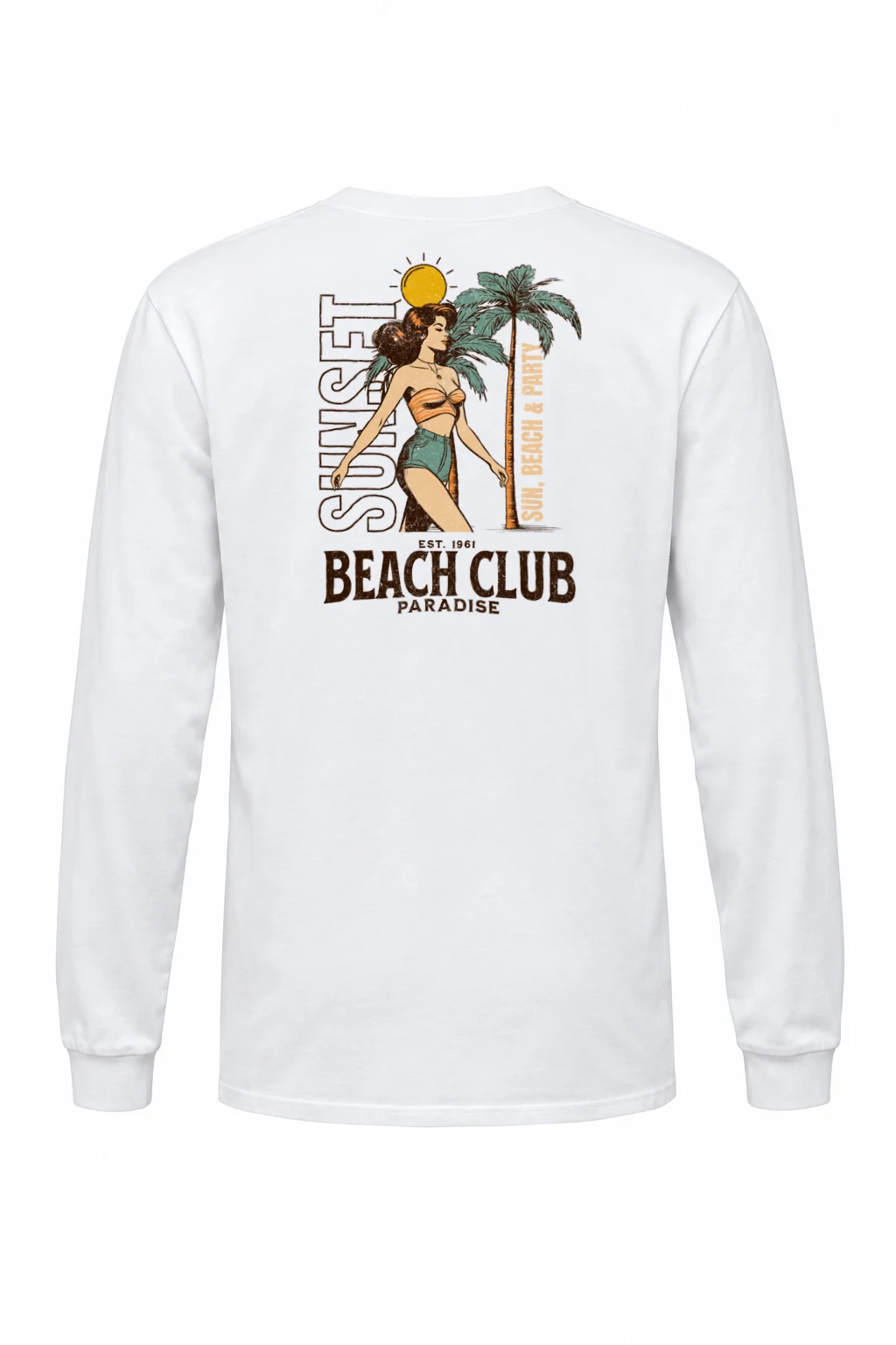"Beach Club Paradise" Unisex Longsleeve T-shirt | Gildan 2400