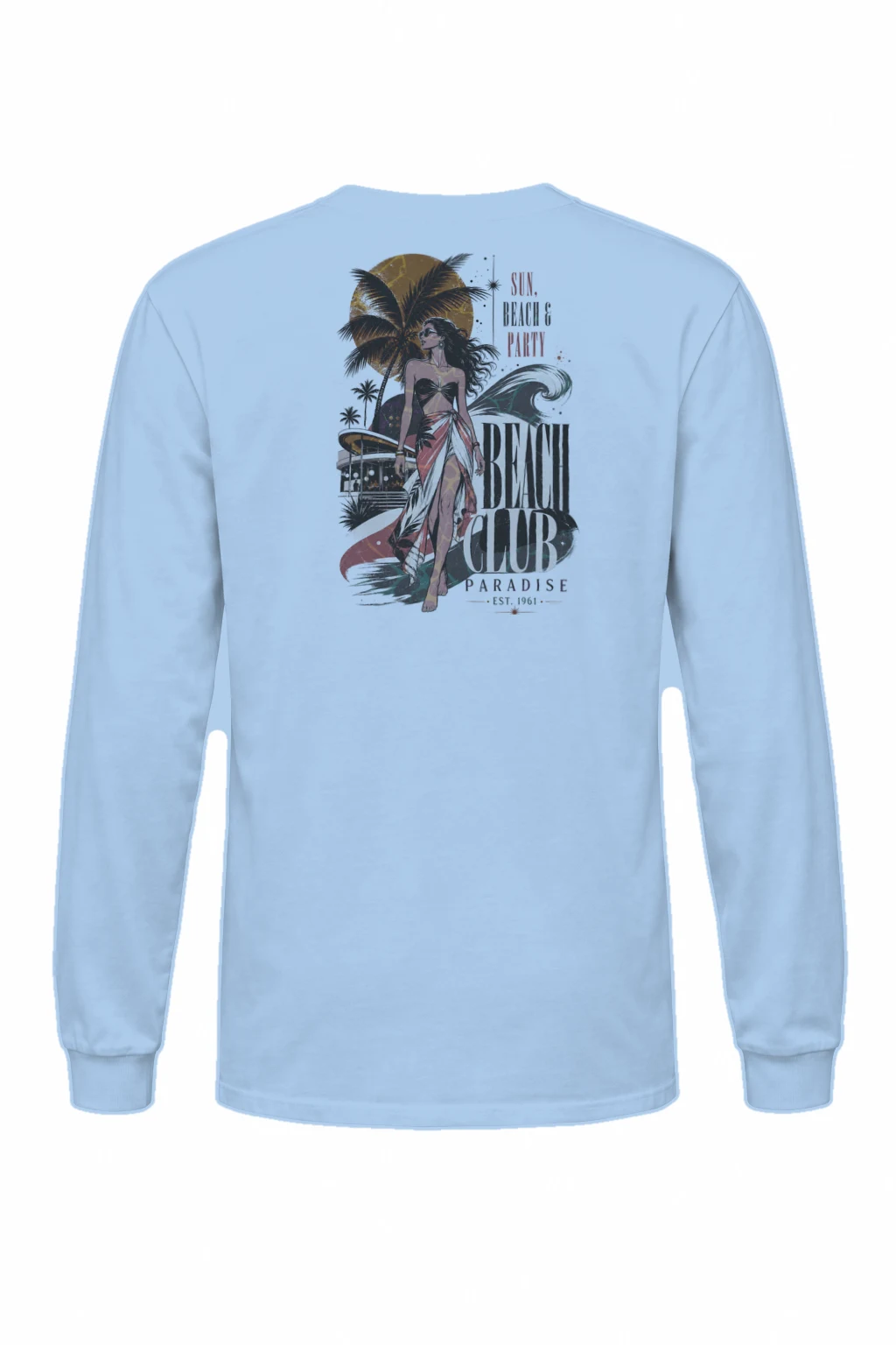 "Beach Club Paradise" Unisex Longsleeve T-shirt | Gildan 2400