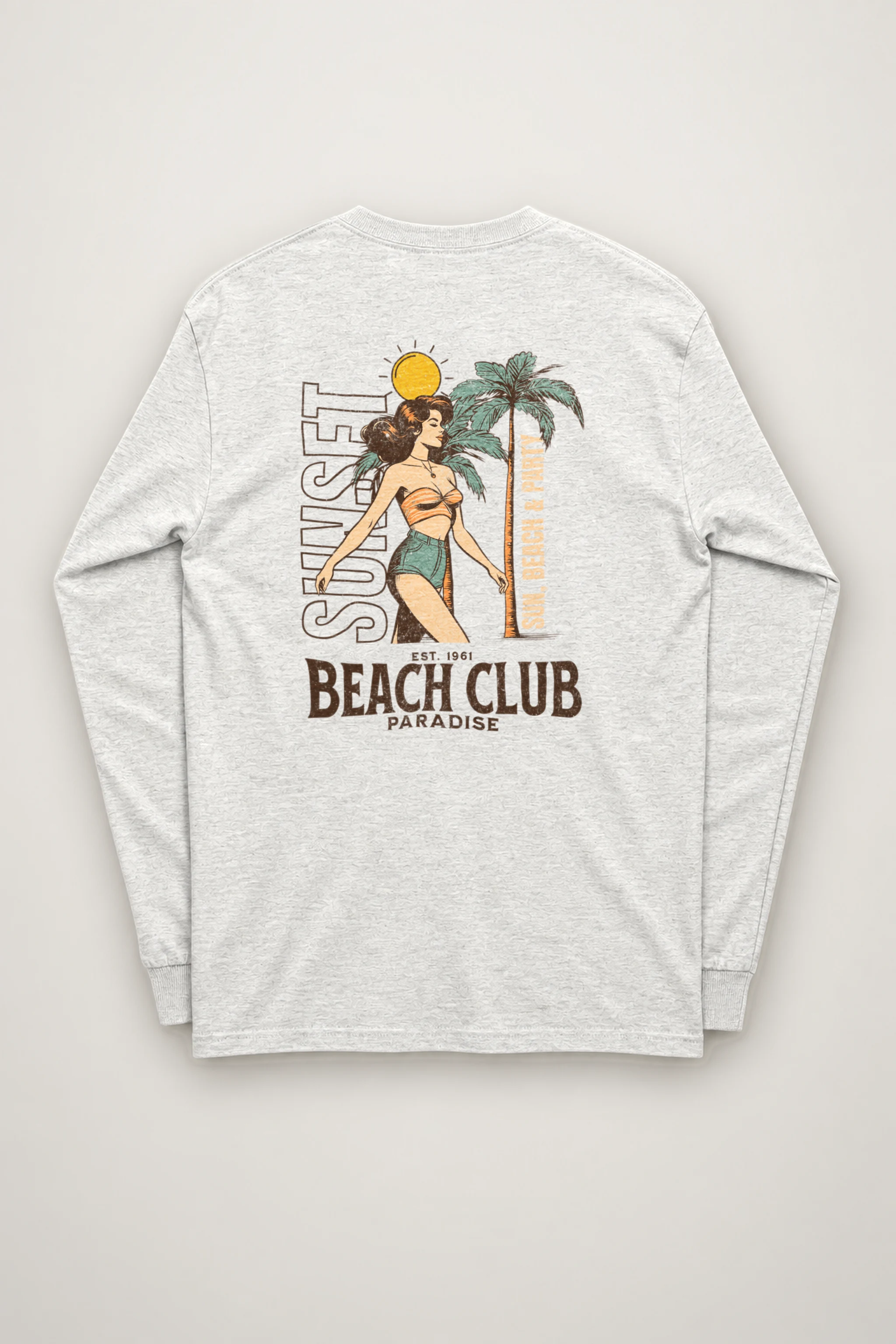 "Beach Club Paradise" Unisex Longsleeve T-shirt