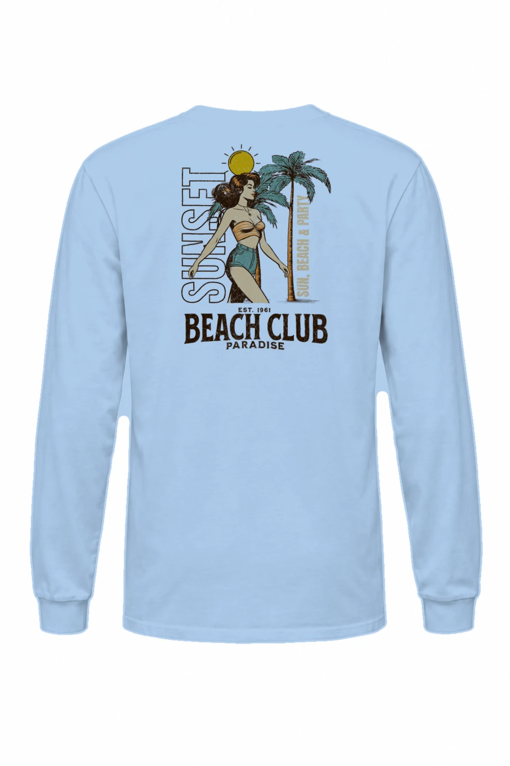 "Beach Club Paradise" Unisex Longsleeve T-shirt | Gildan 2400