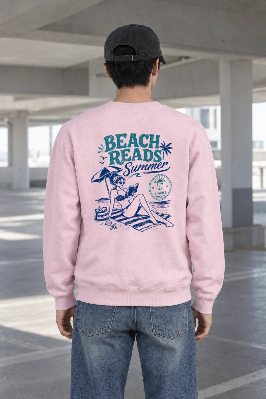 "Beach Reads" Heavy Blend Unisex Crewneck Sweatshirt | Gildan 18000