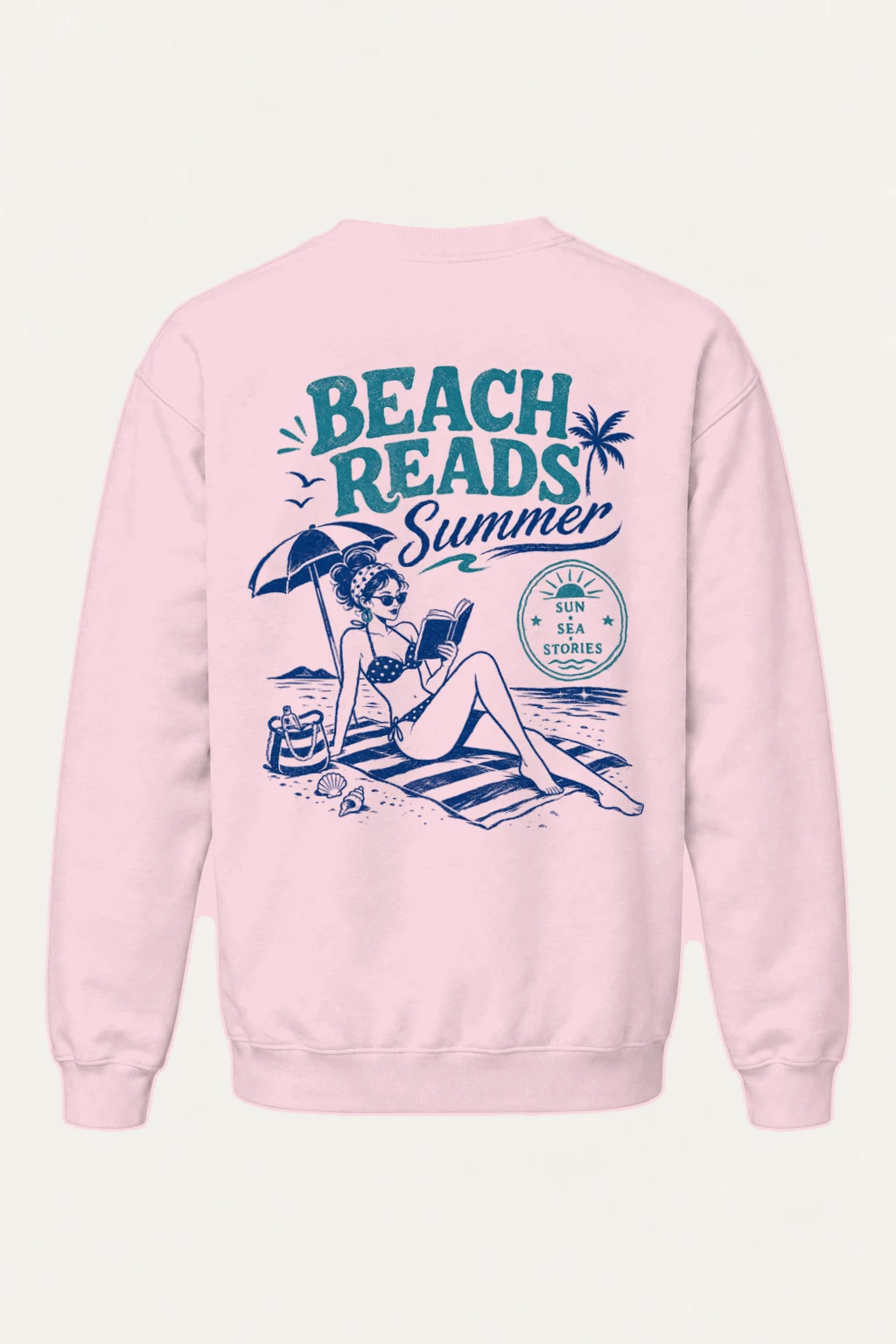 "Beach Reads" Heavy Blend Unisex Crewneck Sweatshirt | Gildan 18000