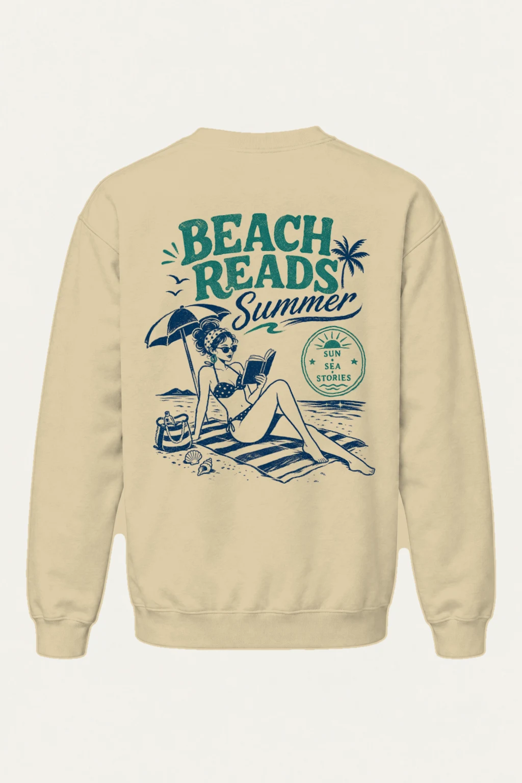 "Beach Reads" Heavy Blend Unisex Crewneck Sweatshirt | Gildan 18000