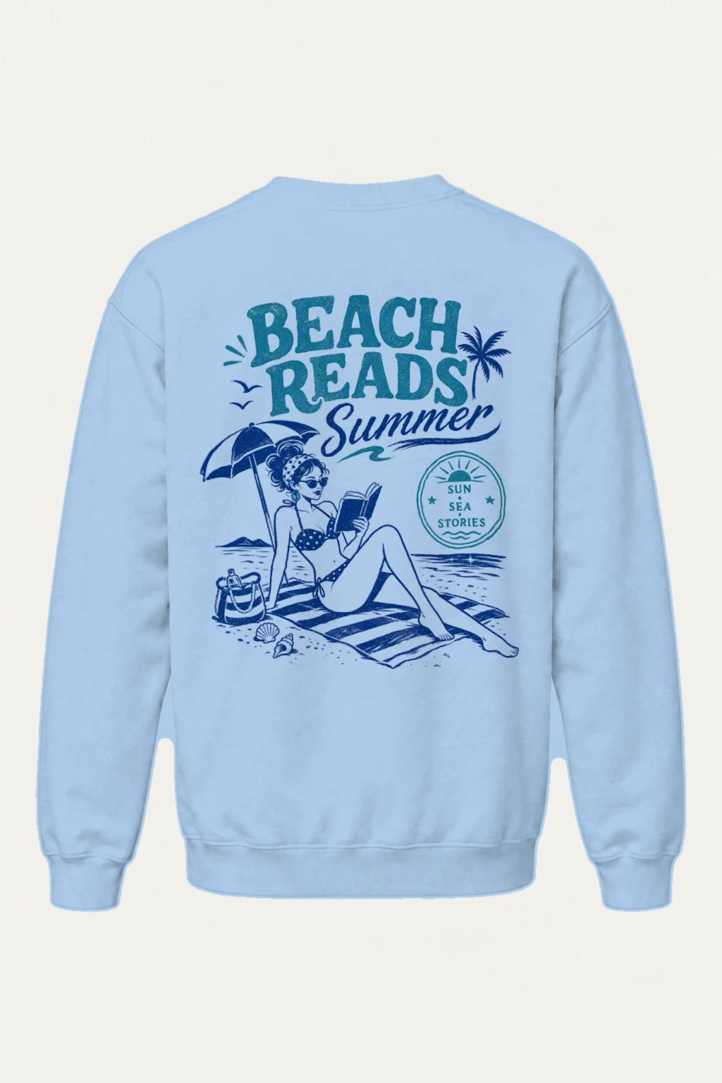 "Beach Reads" Heavy Blend Unisex Crewneck Sweatshirt | Gildan 18000
