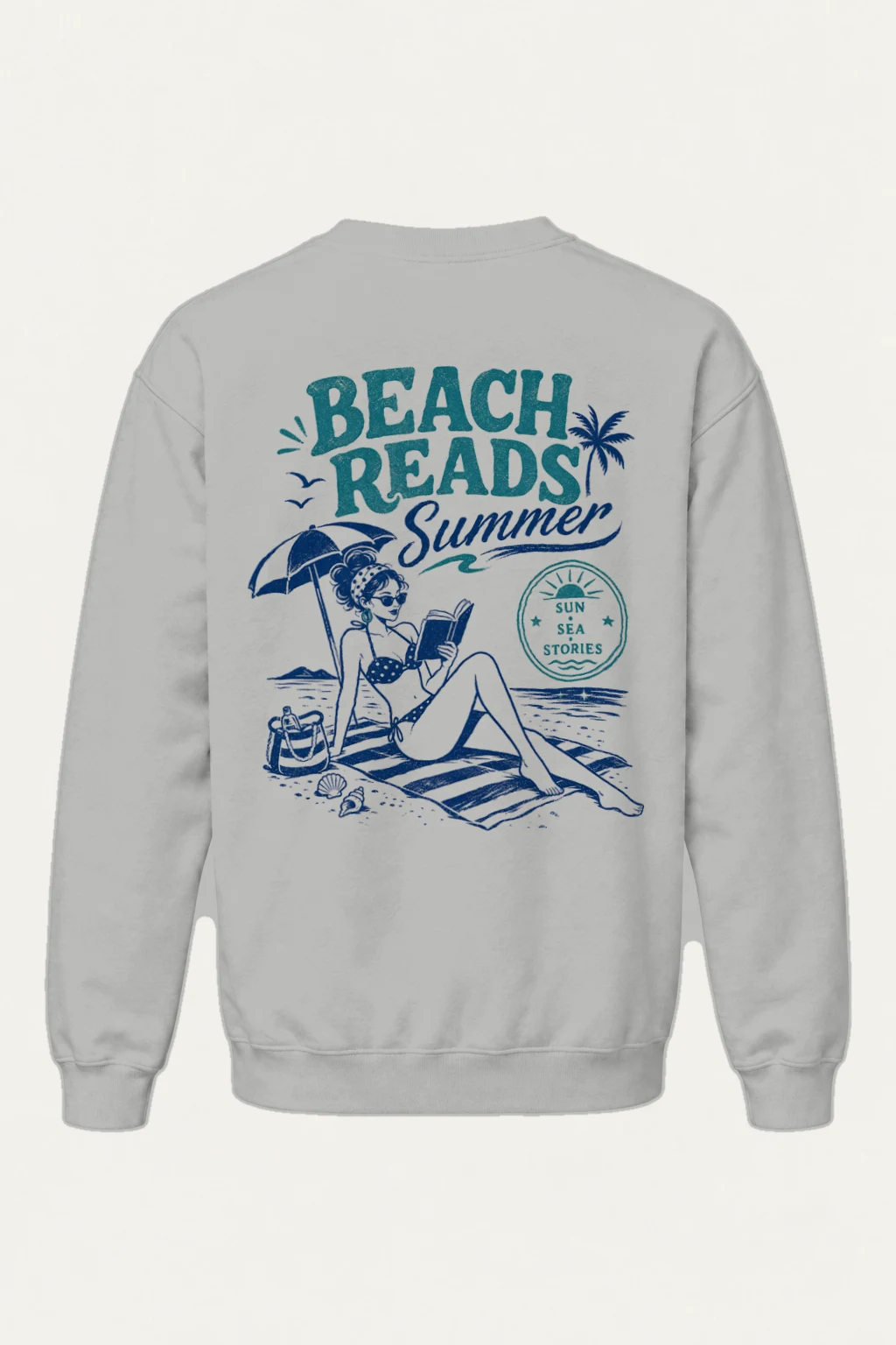 "Beach Reads" Heavy Blend Unisex Crewneck Sweatshirt | Gildan 18000