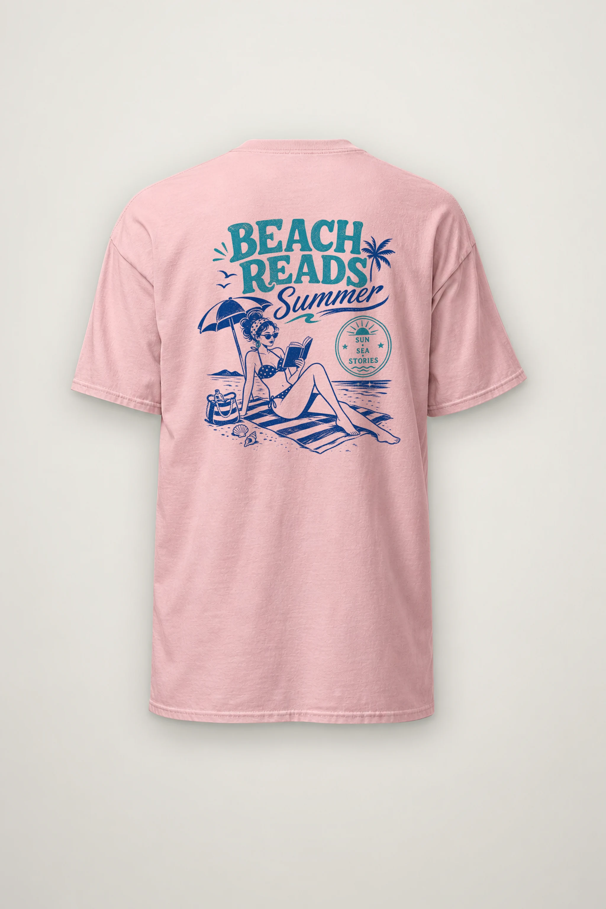 "Beach Reads" Heavyweight Unisex Crewneck T-shirt