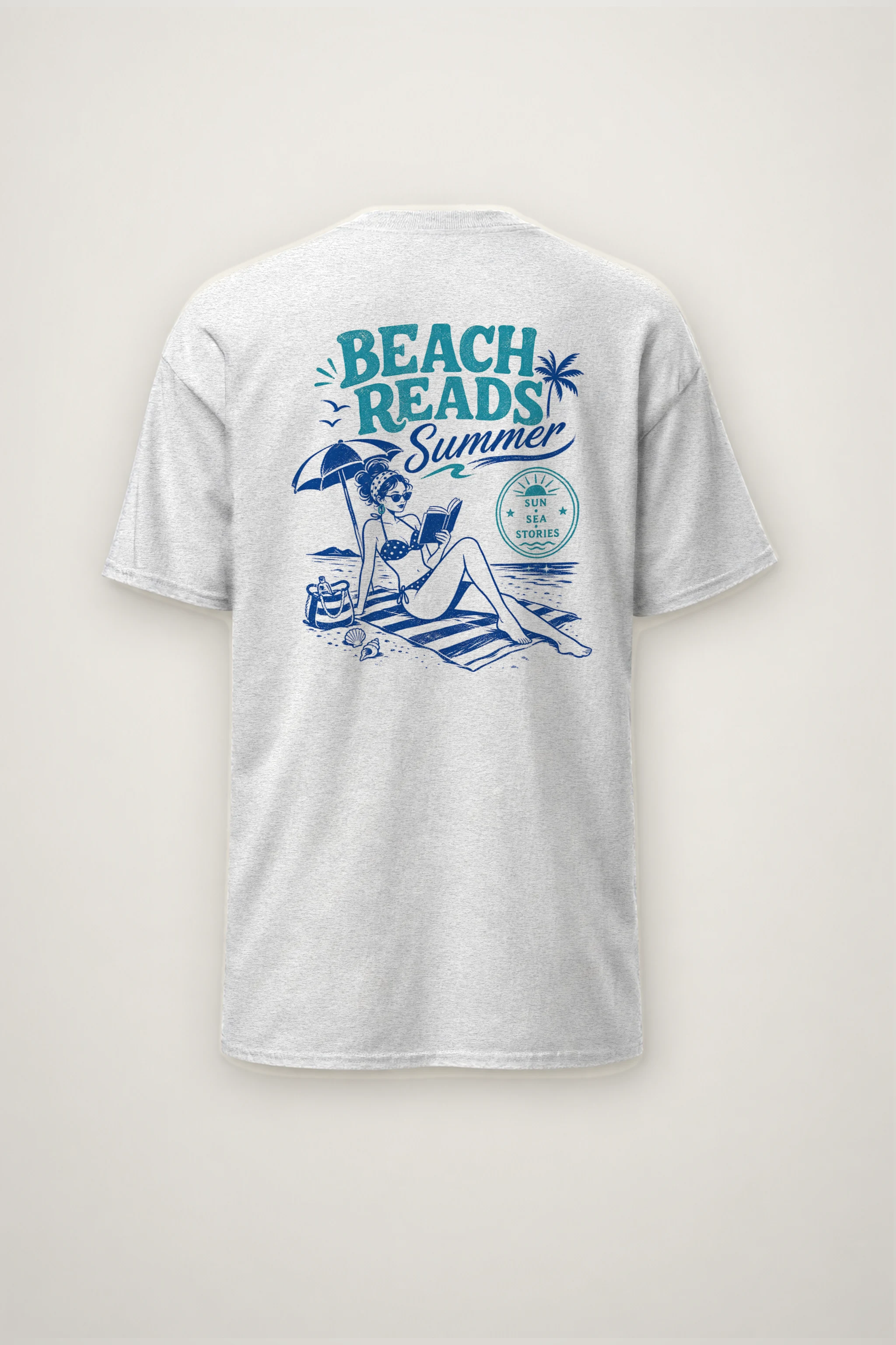 "Beach Reads" Heavyweight Unisex Crewneck T-shirt