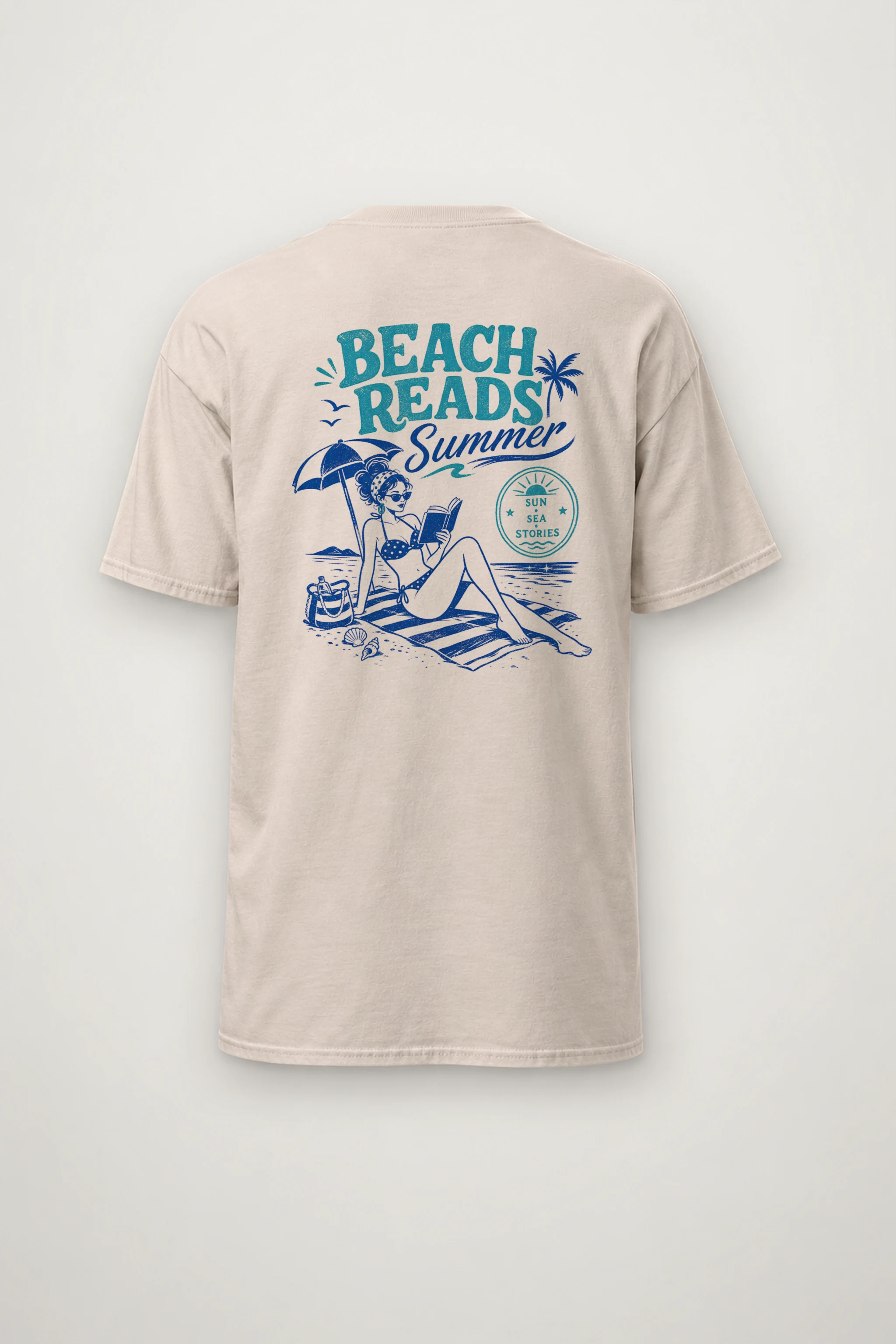 "Beach Reads" Heavyweight Unisex Crewneck T-shirt