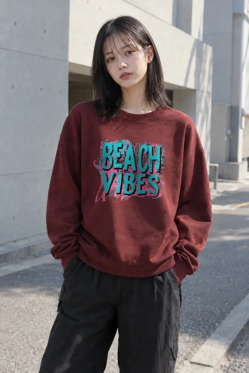 "Beach Vibes" Heavy Blend Unisex Crewneck Sweatshirt | Gildan 18000