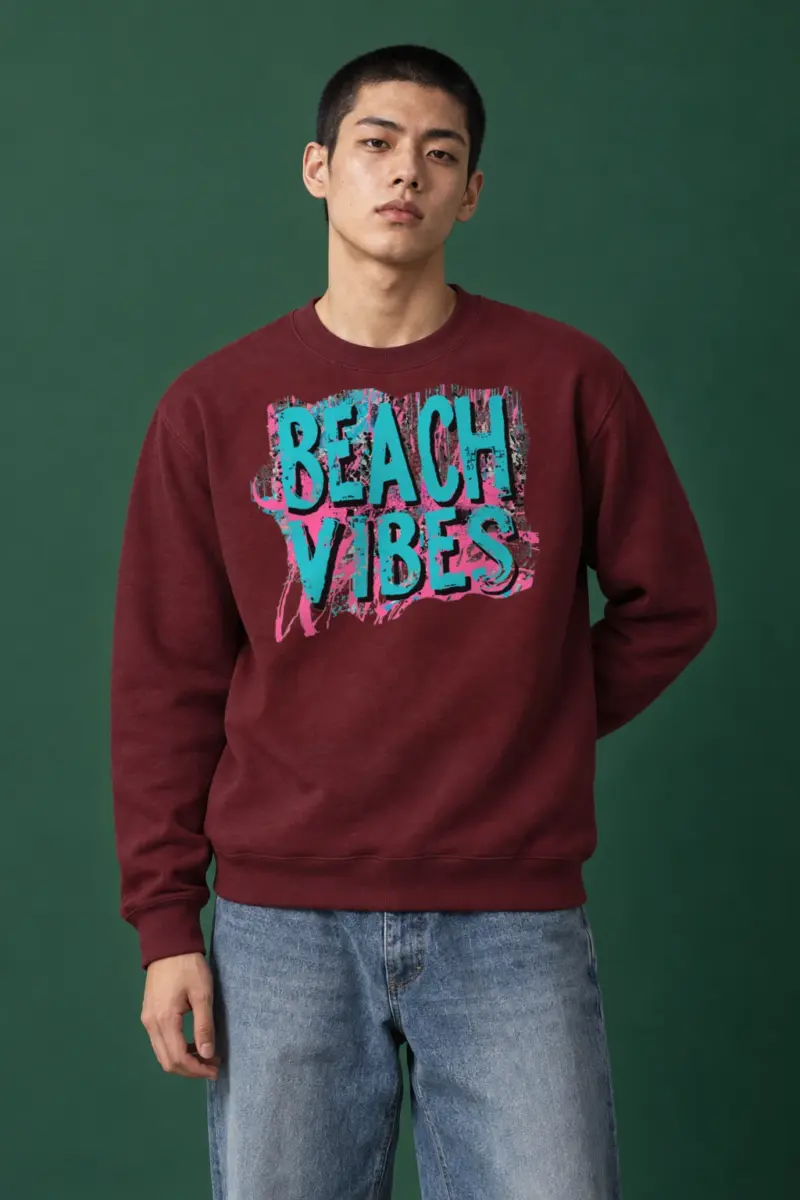 "Beach Vibes" Heavy Blend Unisex Crewneck Sweatshirt | Gildan 18000