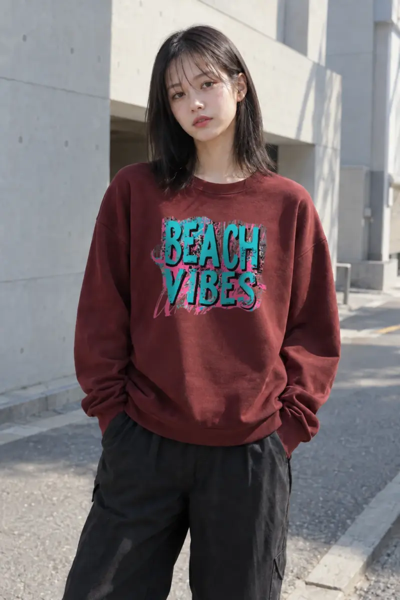 "Beach Vibes" Heavy Blend Unisex Crewneck Sweatshirt | Gildan 18000