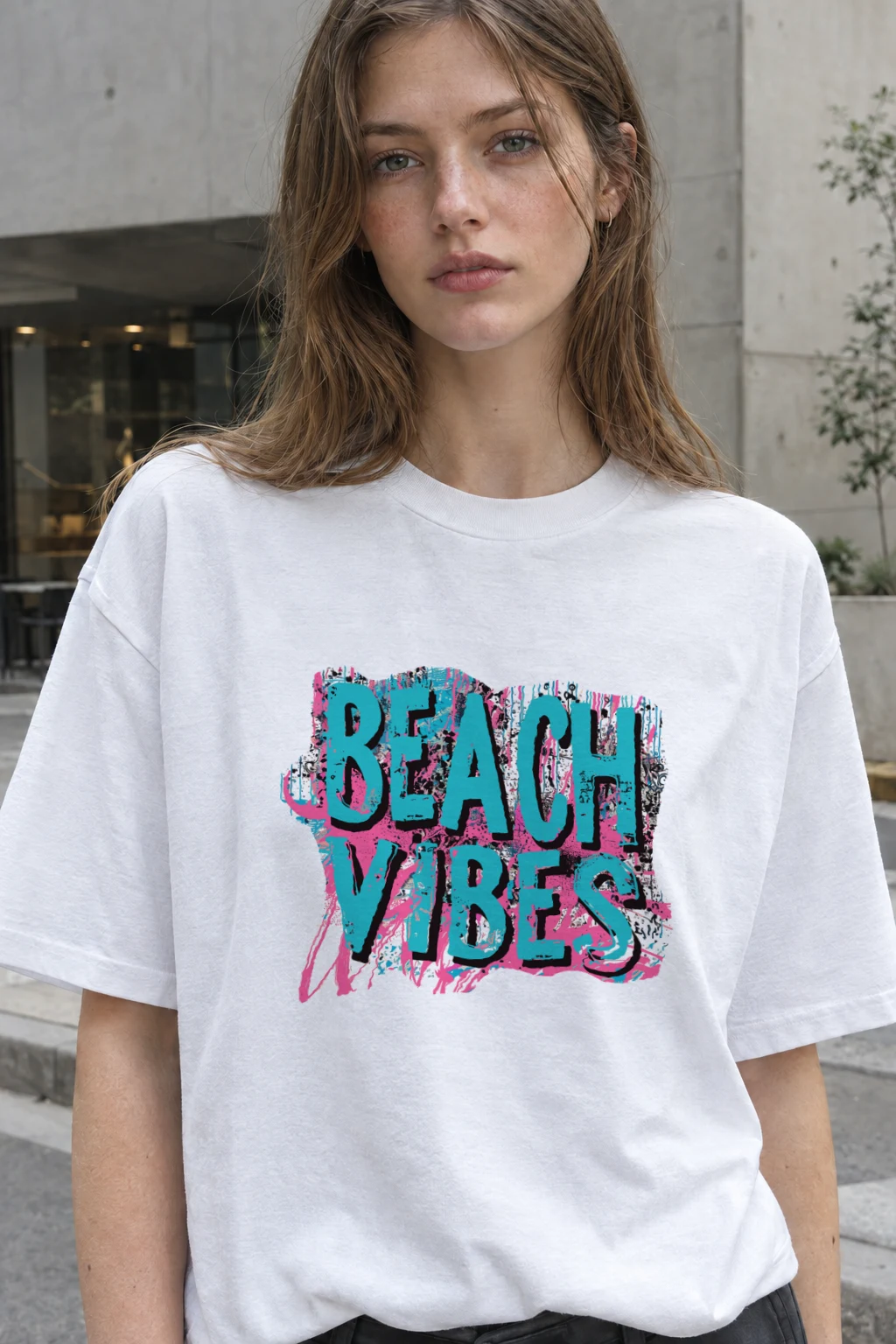 "Beach Vibes" Heavyweight Unisex Crewneck T-shirt | Gildan 5000