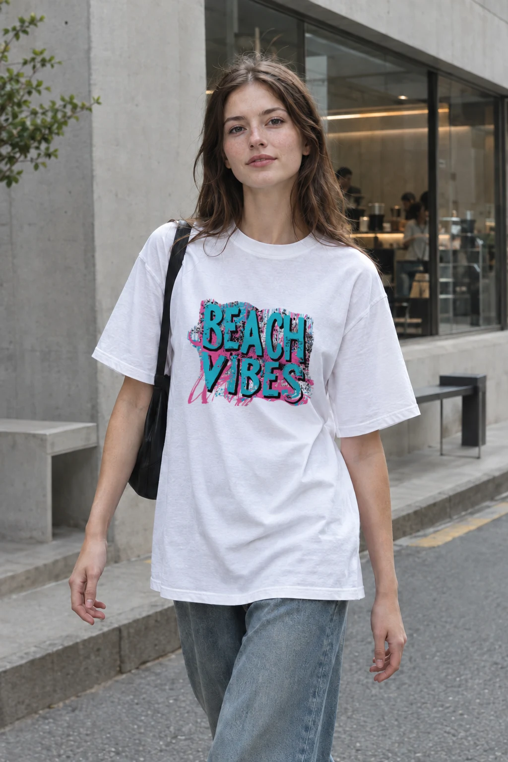 "Beach Vibes" Heavyweight Unisex Crewneck T-shirt | Gildan 5000