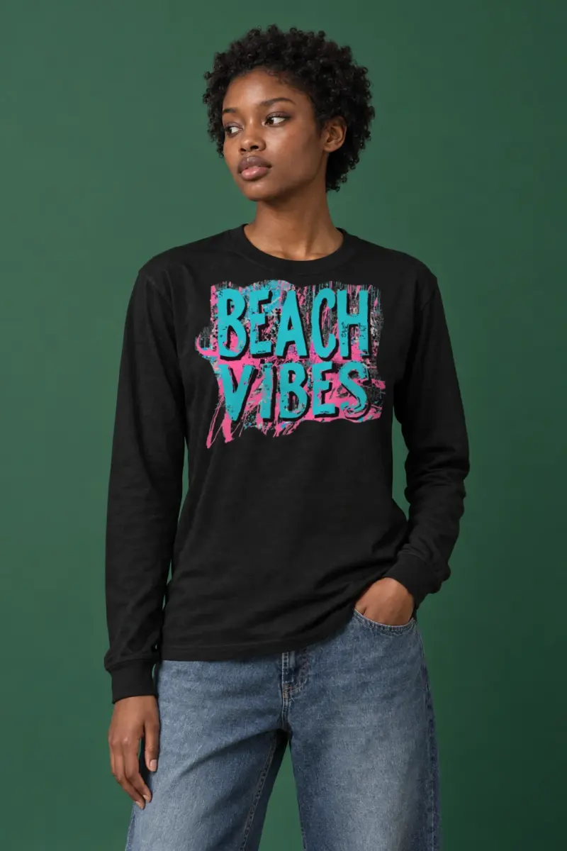 "Beach Vibes" Unisex Longsleeve T-shirt | Gildan 2400
