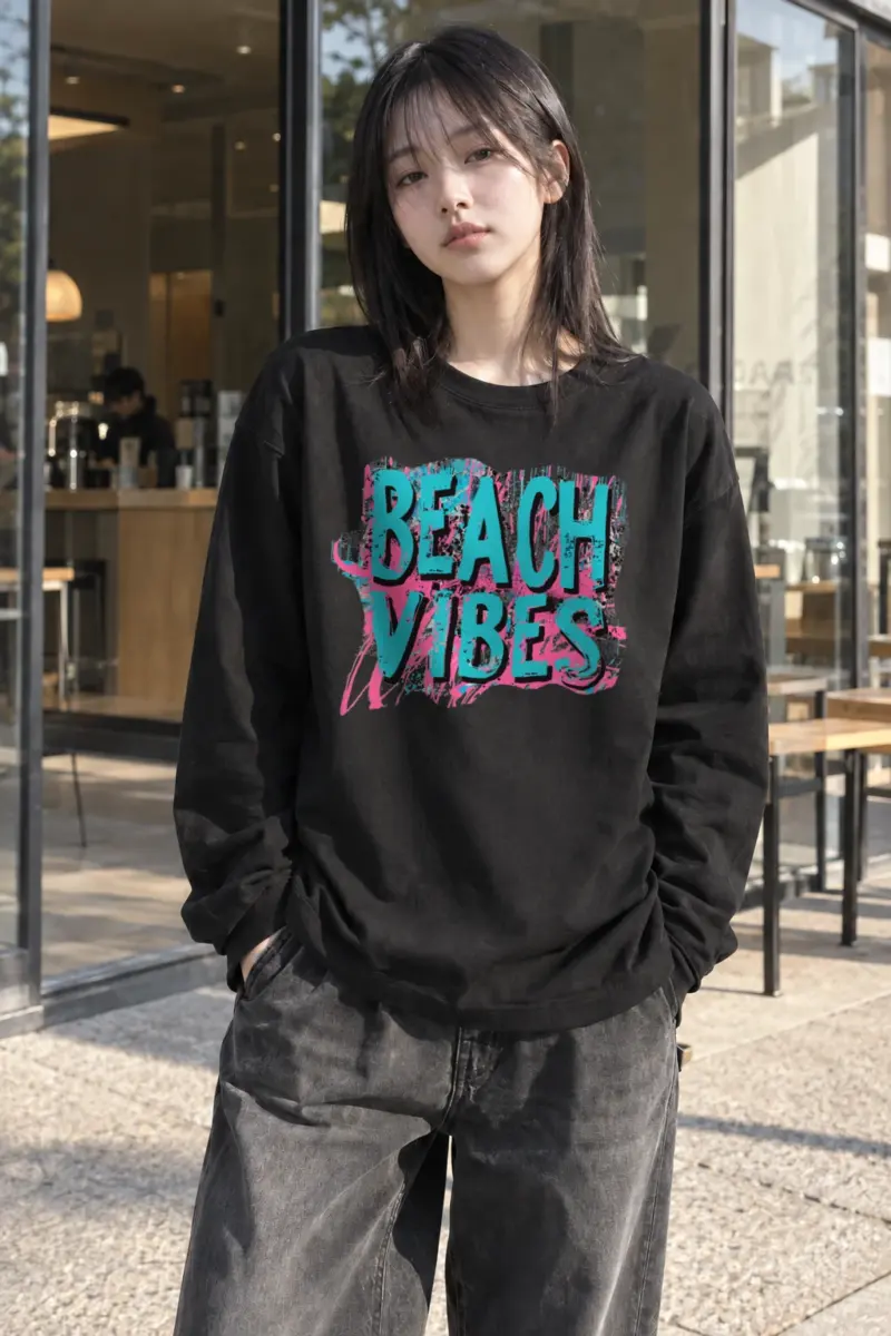 "Beach Vibes" Unisex Longsleeve T-shirt | Gildan 2400