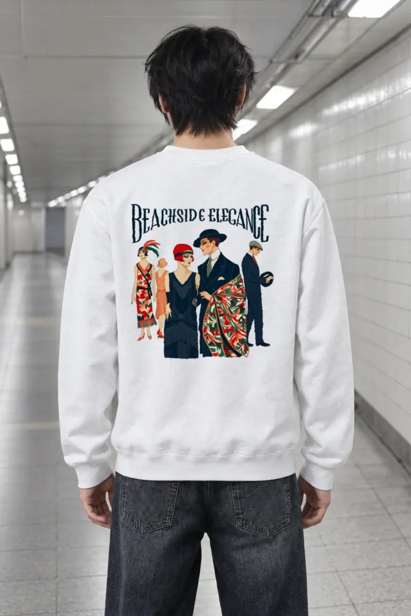 "Beachside Elegance" Heavy Blend Unisex Crewneck Sweatshirt | Gildan 18000