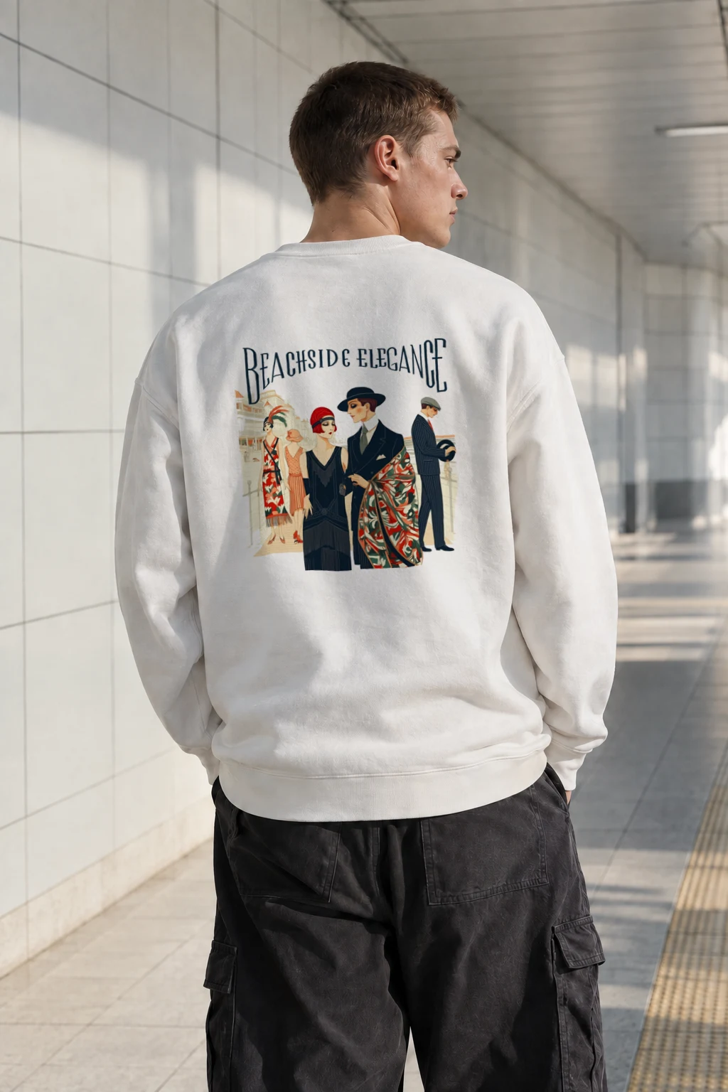 "Beachside Elegance" Heavy Blend Unisex Crewneck Sweatshirt | Gildan 18000