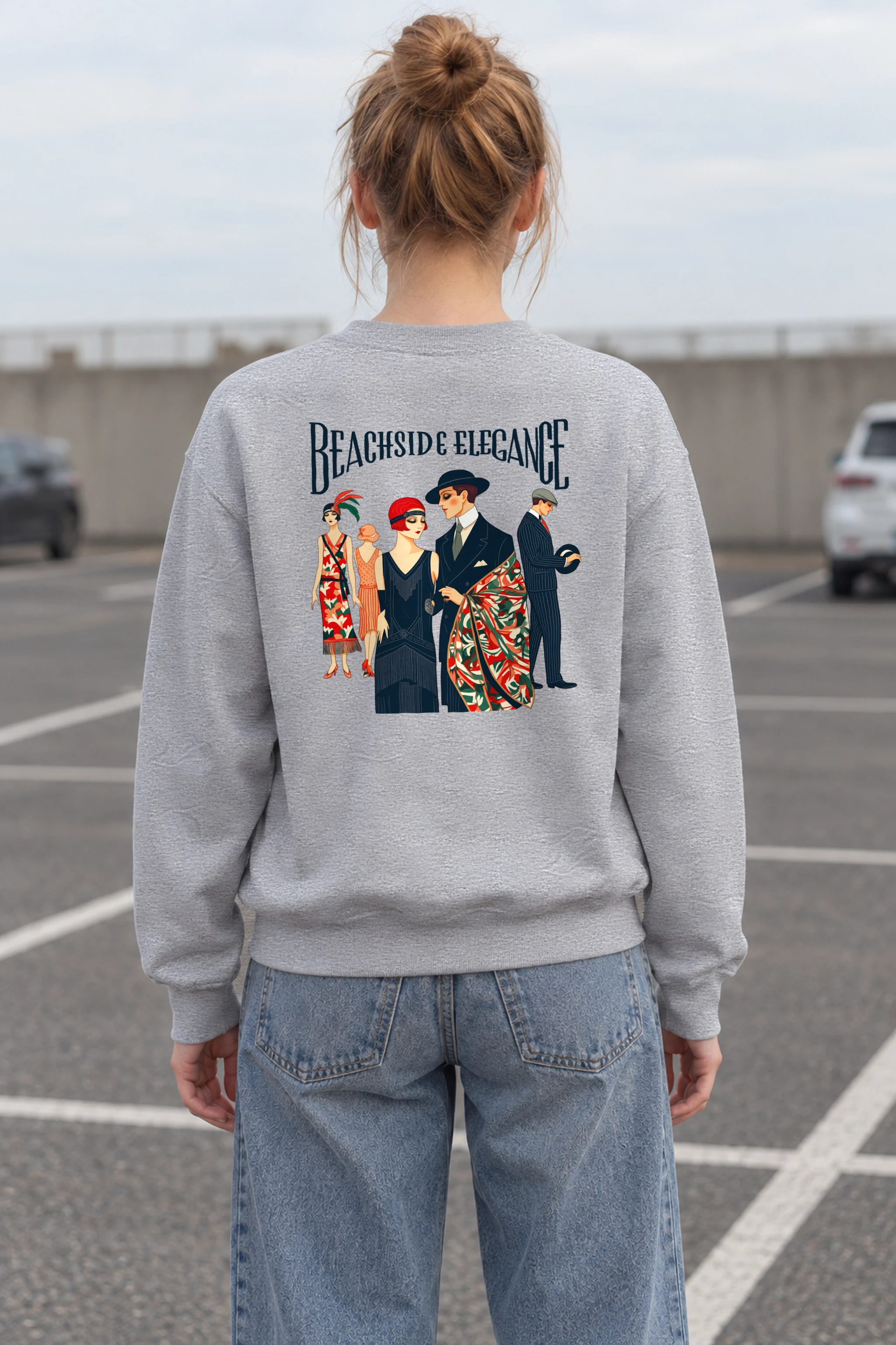 "Beachside Elegance" 1 Crewneck Sweatshirt