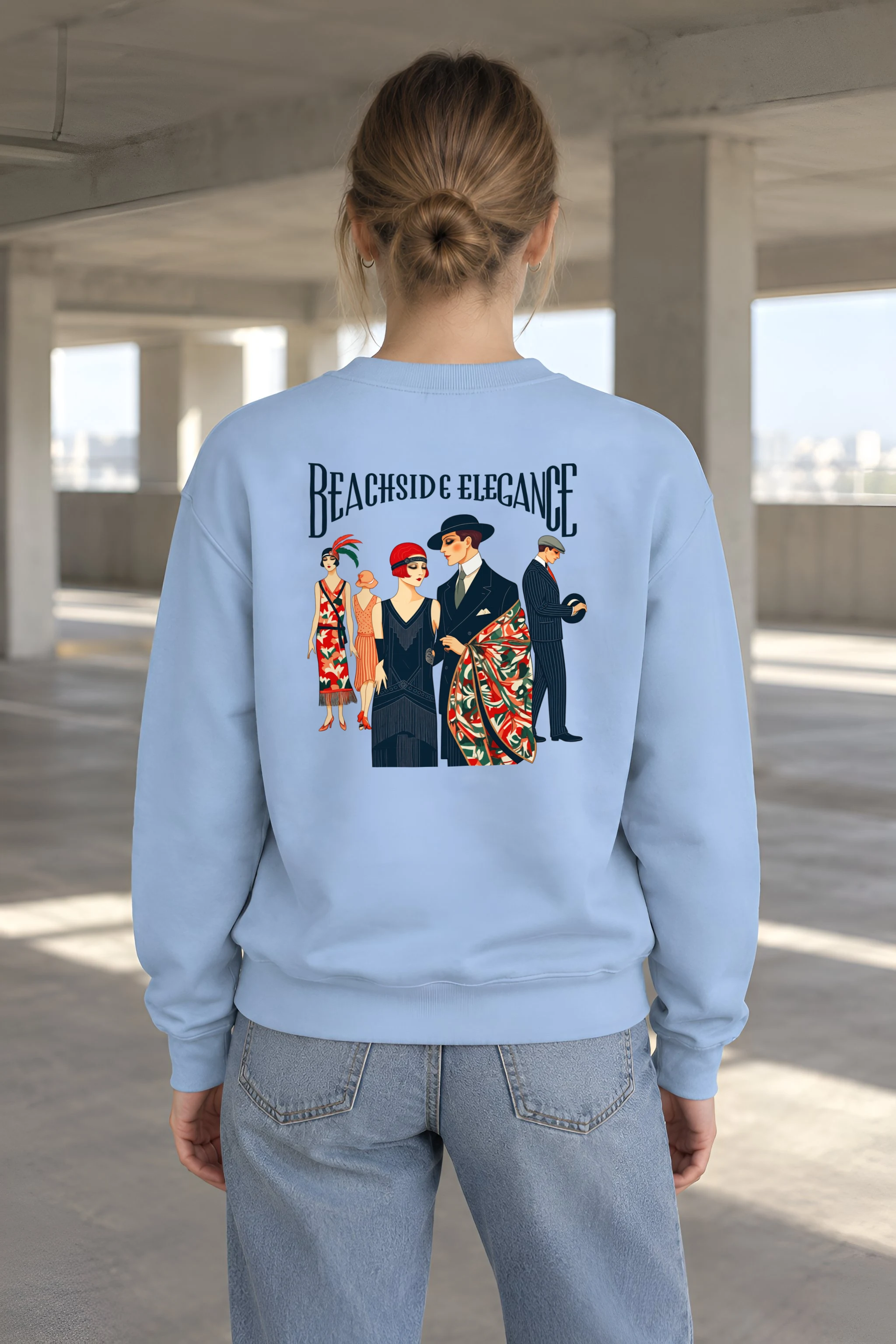 "Beachside Elegance" 1 Crewneck Sweatshirt
