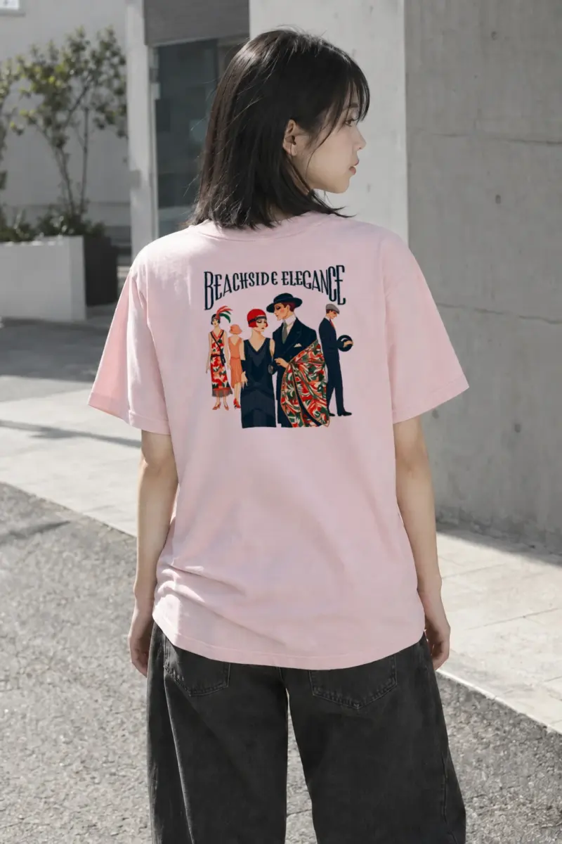 "Beachside Elegance" Heavyweight Unisex Crewneck T-shirt | Gildan 5000