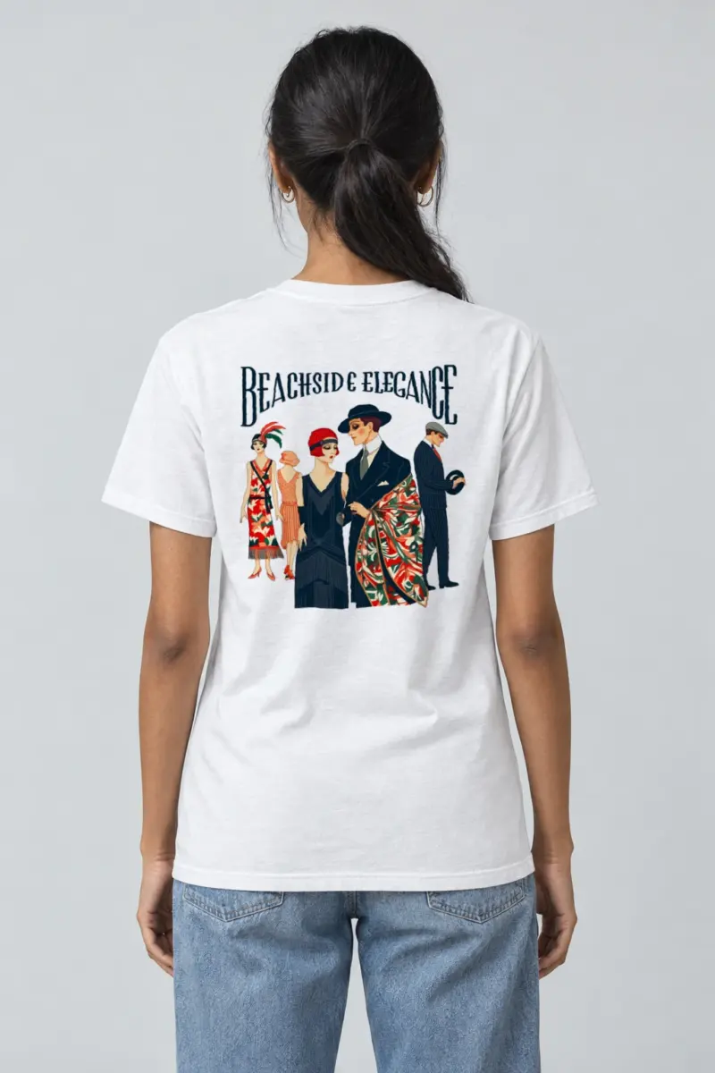 "Beachside Elegance" Heavyweight Unisex Crewneck T-shirt | Gildan 5000