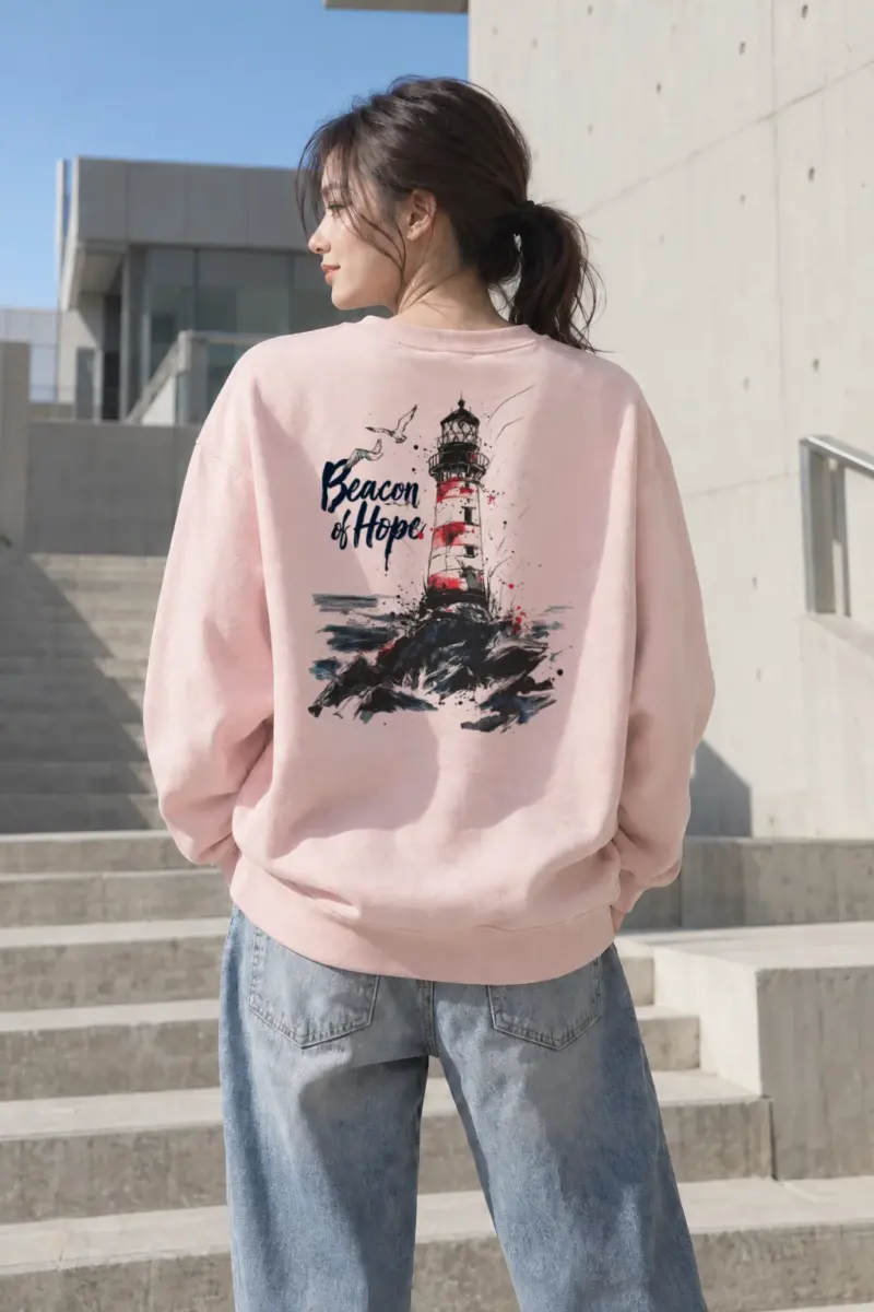 “Beacon Of Hope” Heavy Blend Unisex Crewneck Sweatshirt | Gildan 18000
